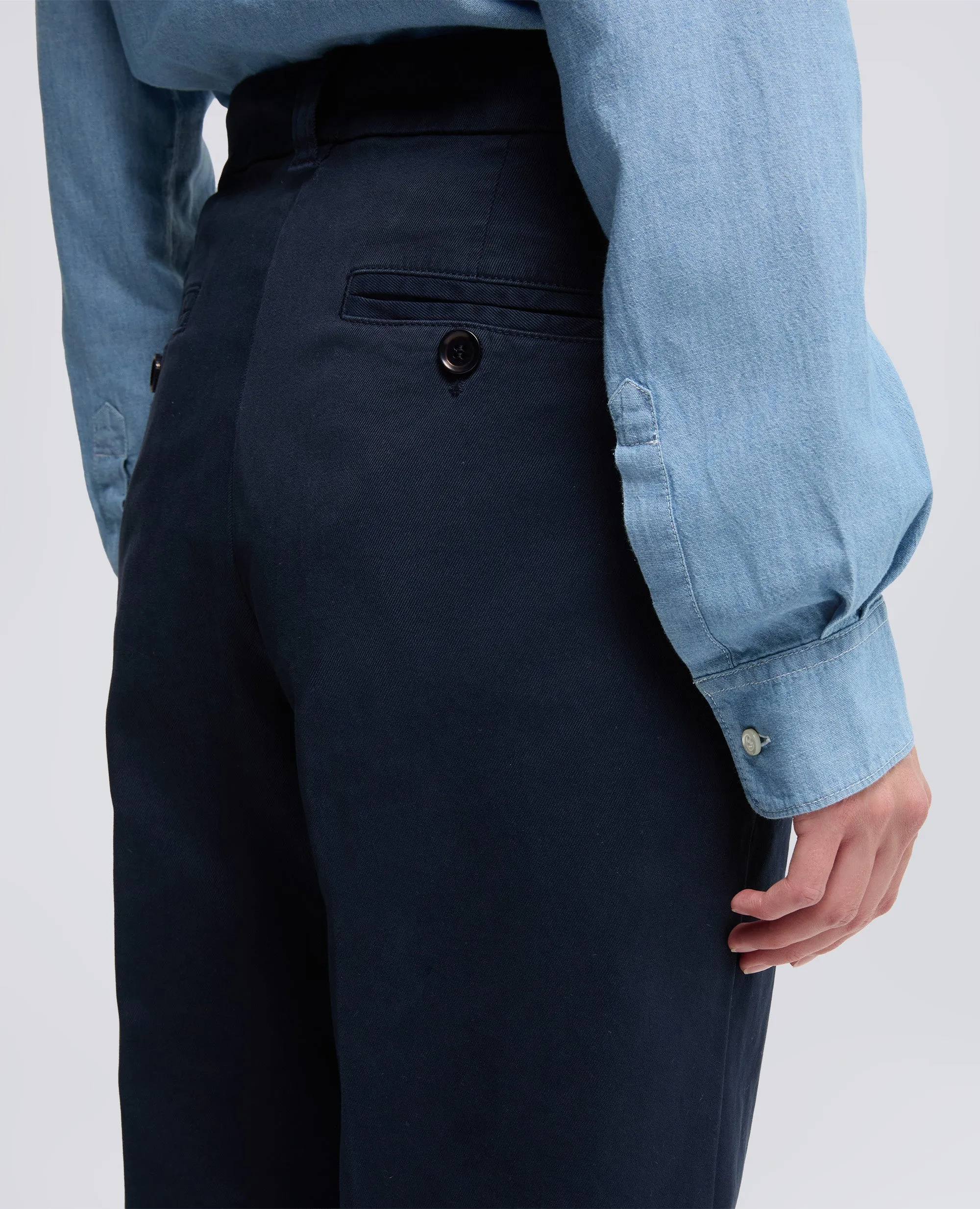 PANTALONE IN GABARDINA DI COTONE - NAVY sold by Aspesi product image thumbnail 4