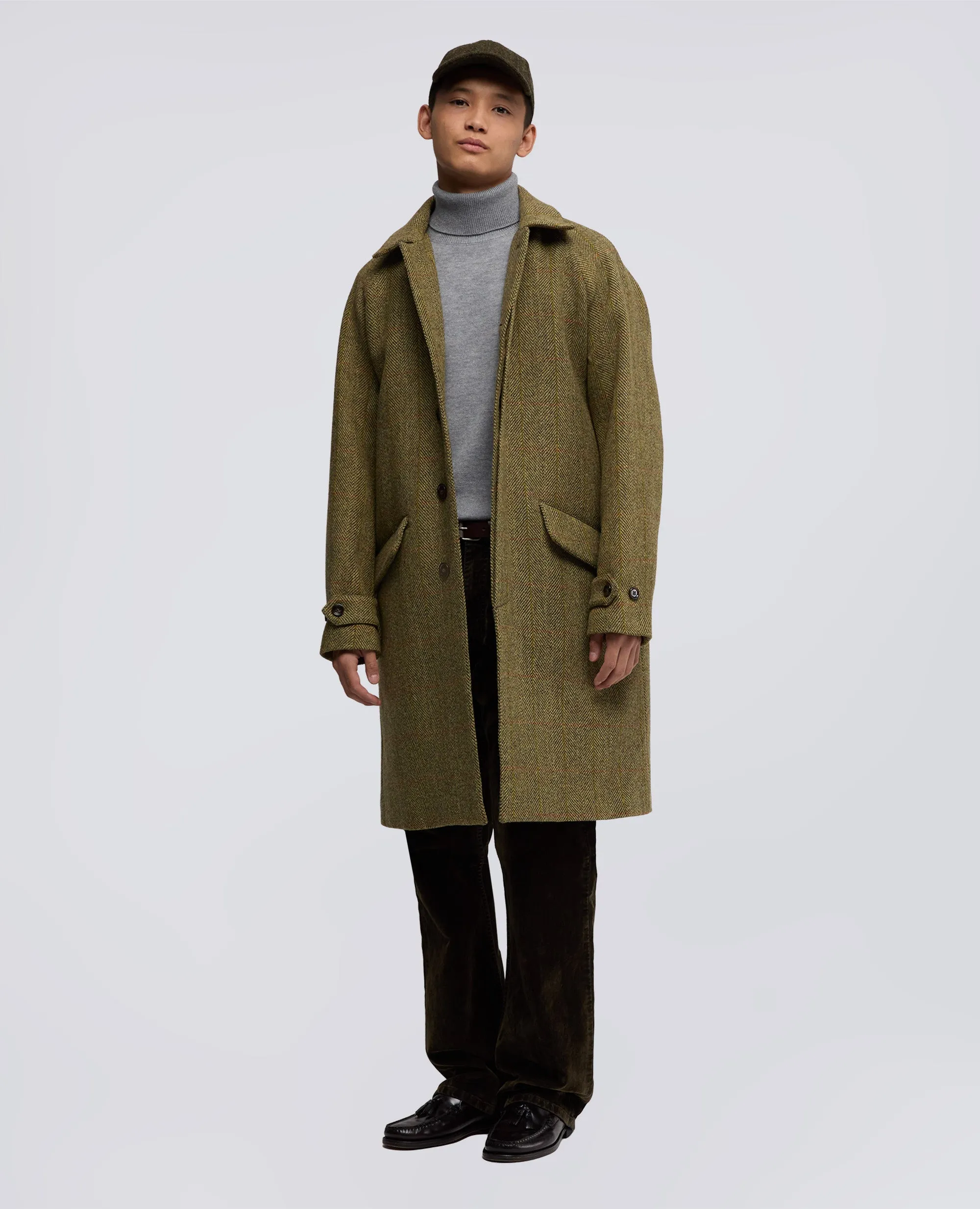 CAPPOTTO WRIGHT IN LANA HARRIS TWEED - SENAPE sold by Aspesi product image thumbnail 2