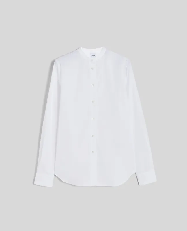 CAMICIA IN POPELINE DI MISTO COTONE - BIANCO sold by Aspesi