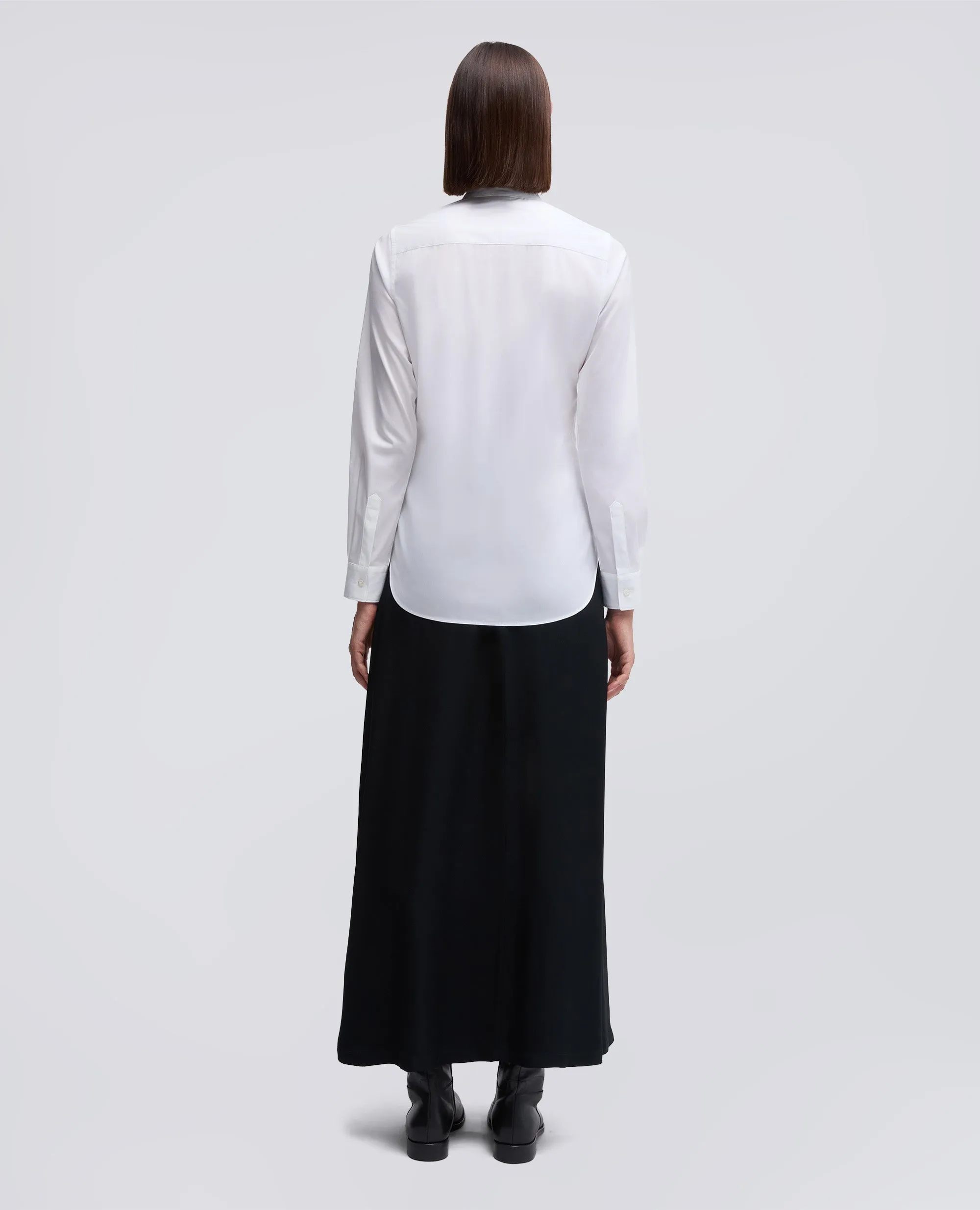 CAMICIA IN POPELINE DI MISTO COTONE - BIANCO sold by Aspesi product image thumbnail 3