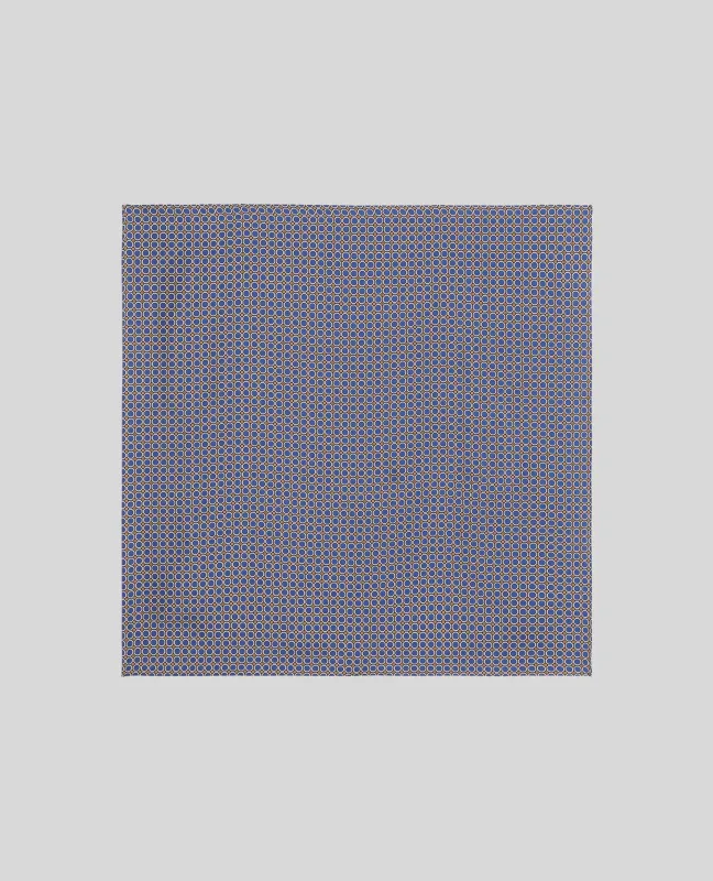 FOULARD IN TWILL DI SETA - MARRONE/BLU made by Aspesi