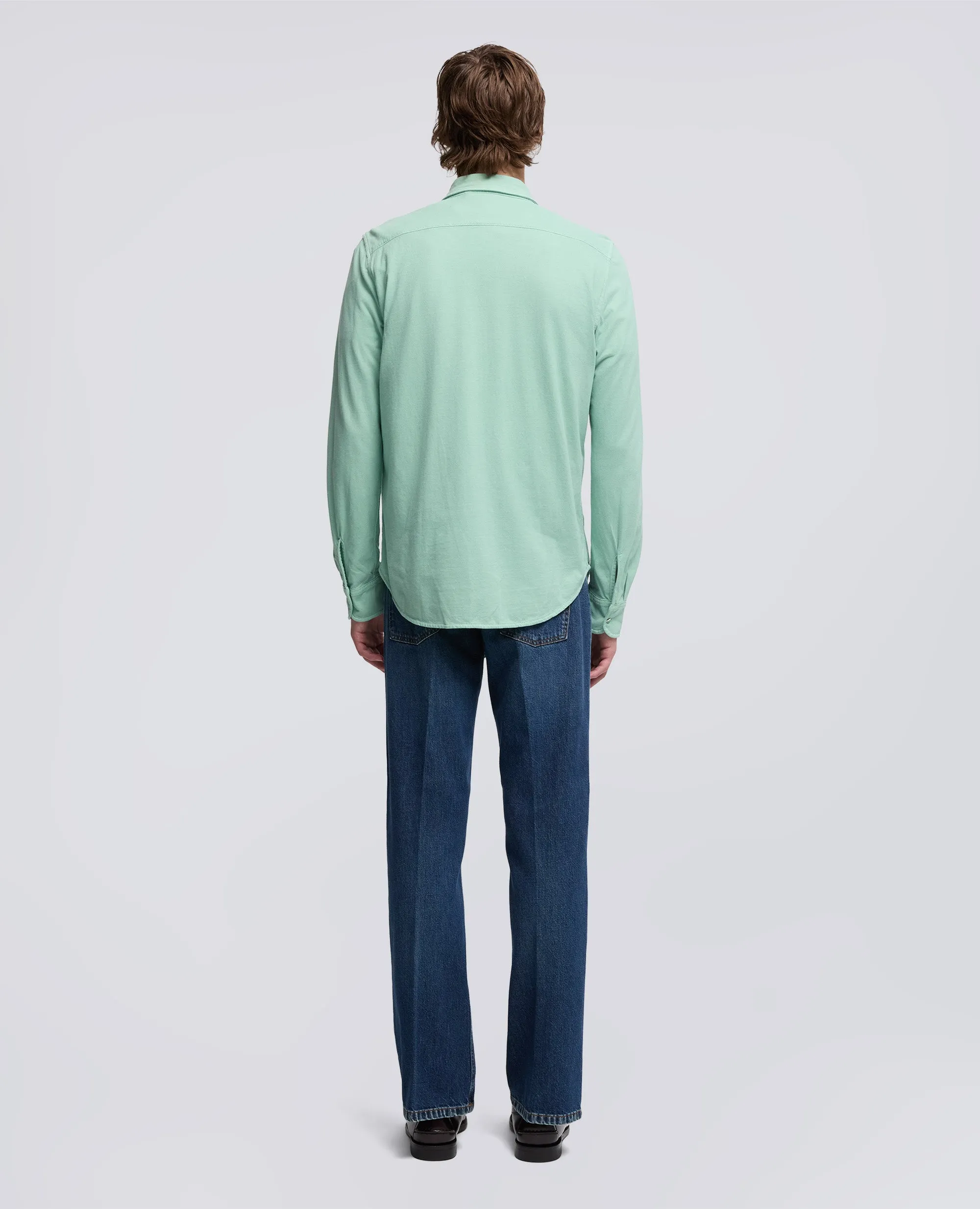 CAMICIA IN JERSEY VELLUTATO - MENTA sold by Aspesi product image thumbnail 3