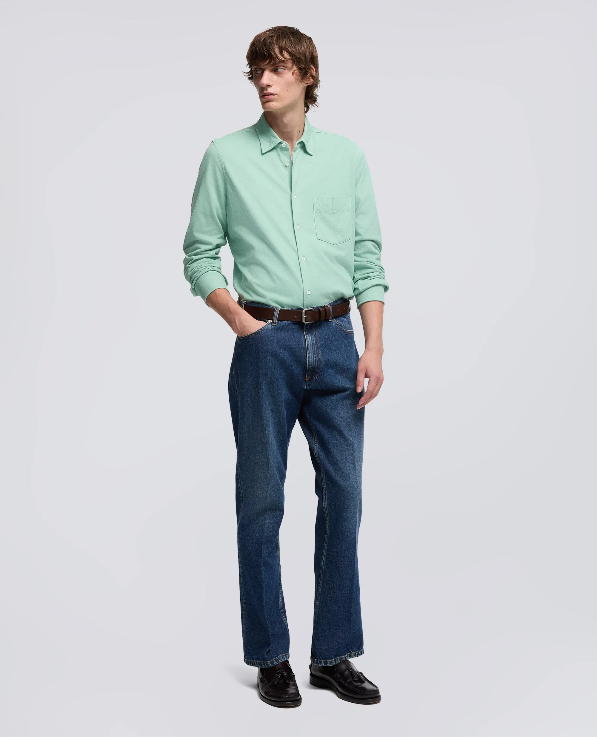 CAMICIA IN JERSEY VELLUTATO - MENTA sold by Aspesi product image thumbnail 2