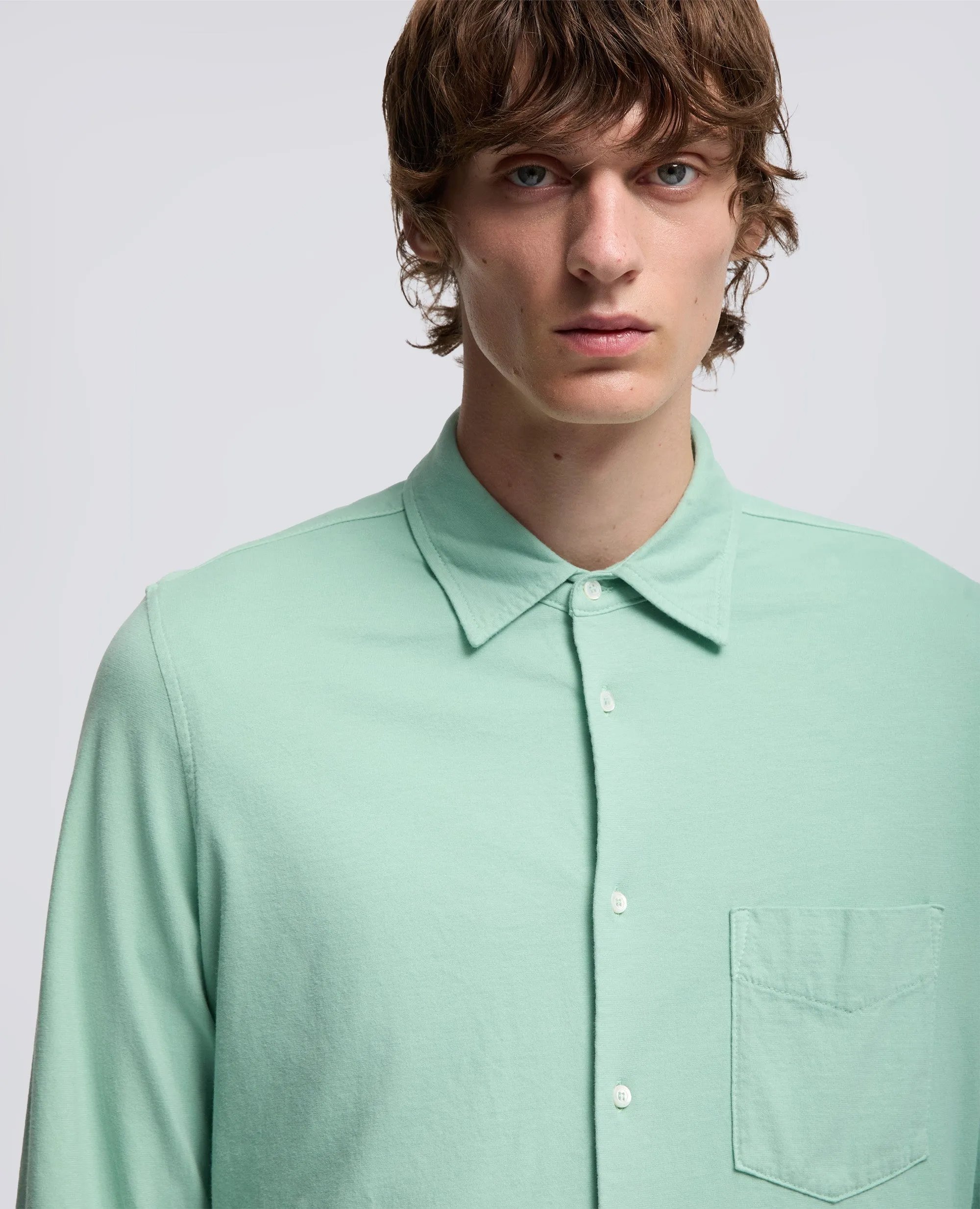 CAMICIA IN JERSEY VELLUTATO - MENTA sold by Aspesi product image thumbnail 4