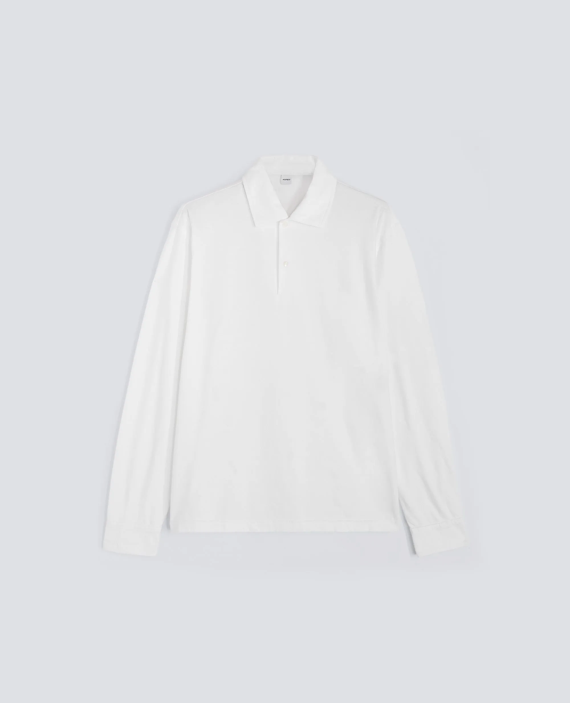 POLO LUIGI IN JERSEY DI COTONE - BIANCO sold by Aspesi
