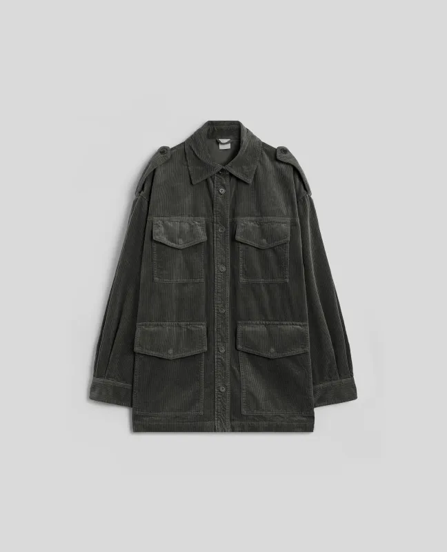 OVERSHIRT IN VELLUTO - MILITARE sold by Aspesi