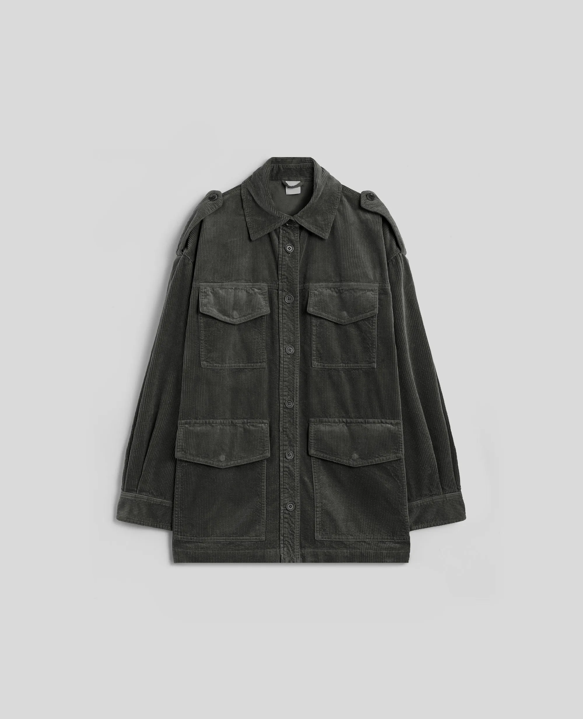 OVERSHIRT IN VELLUTO - MILITARE sold by Aspesi