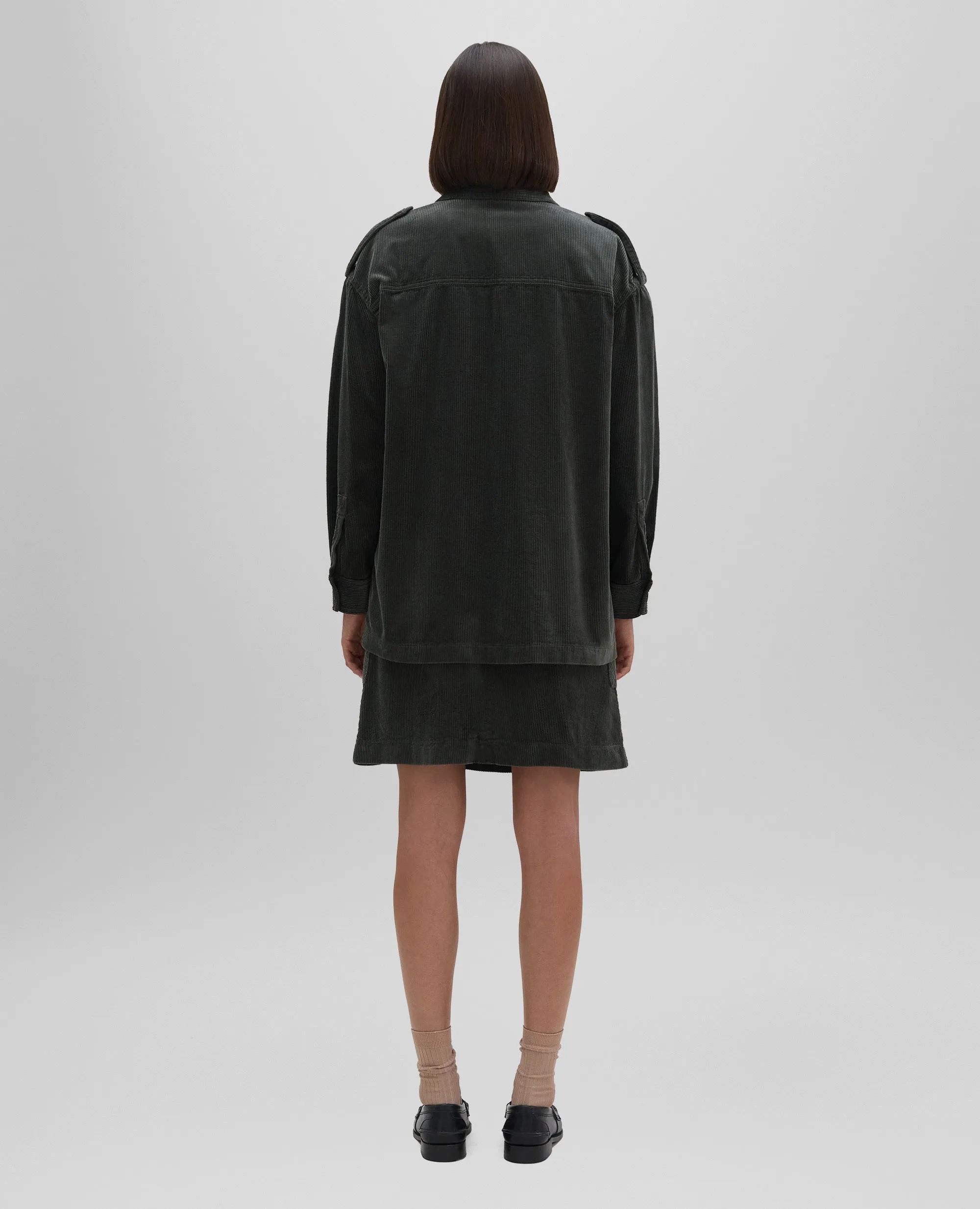 OVERSHIRT IN VELLUTO - MILITARE sold by Aspesi product image thumbnail 3