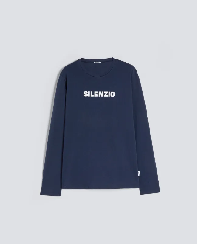 TSHIRT MANICA LUNGA SILENZIO - NAVY made by Aspesi