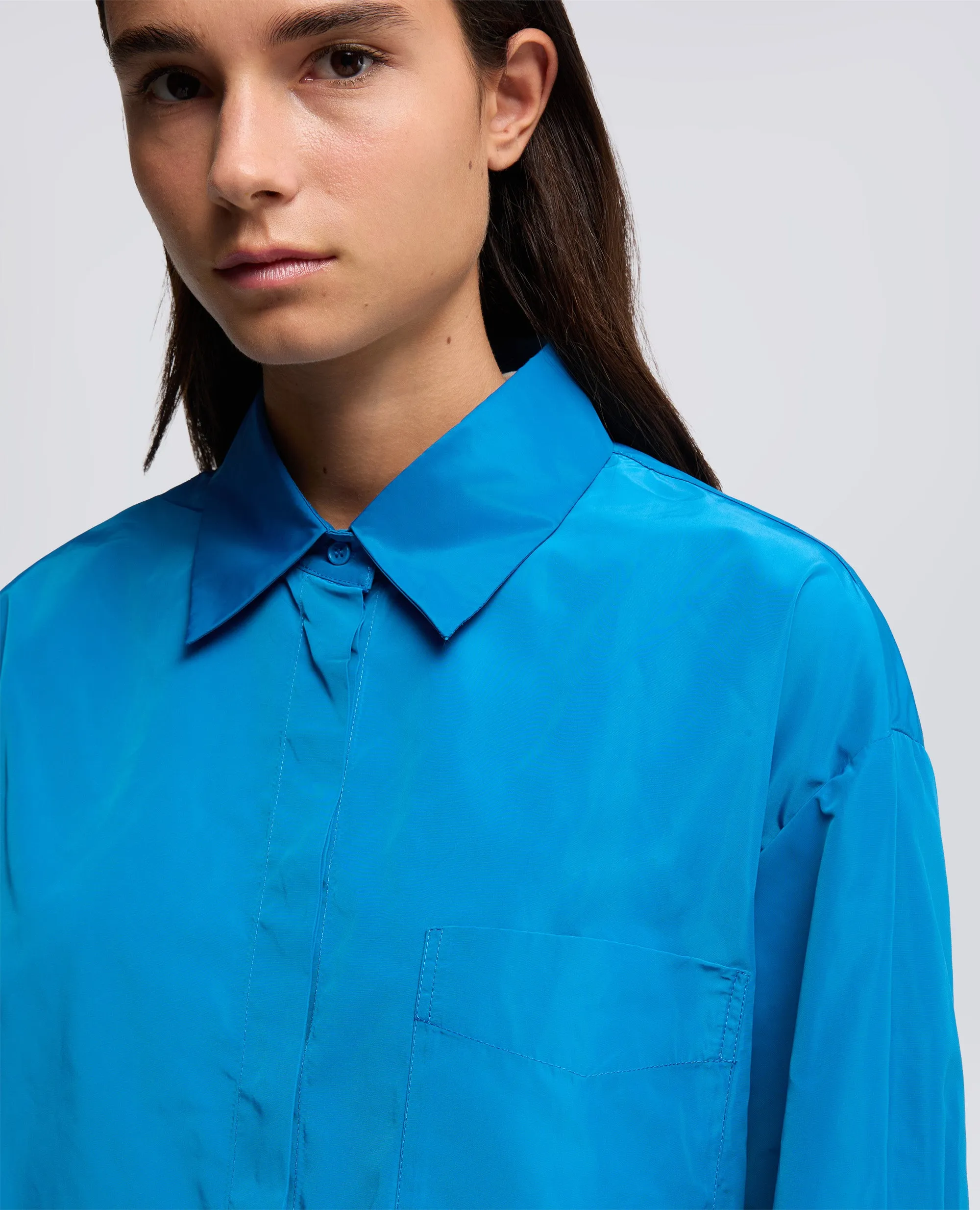 CAMICIA DIANA IN TESSUTO TECNICO - AZZURRO sold by Aspesi product image thumbnail 4