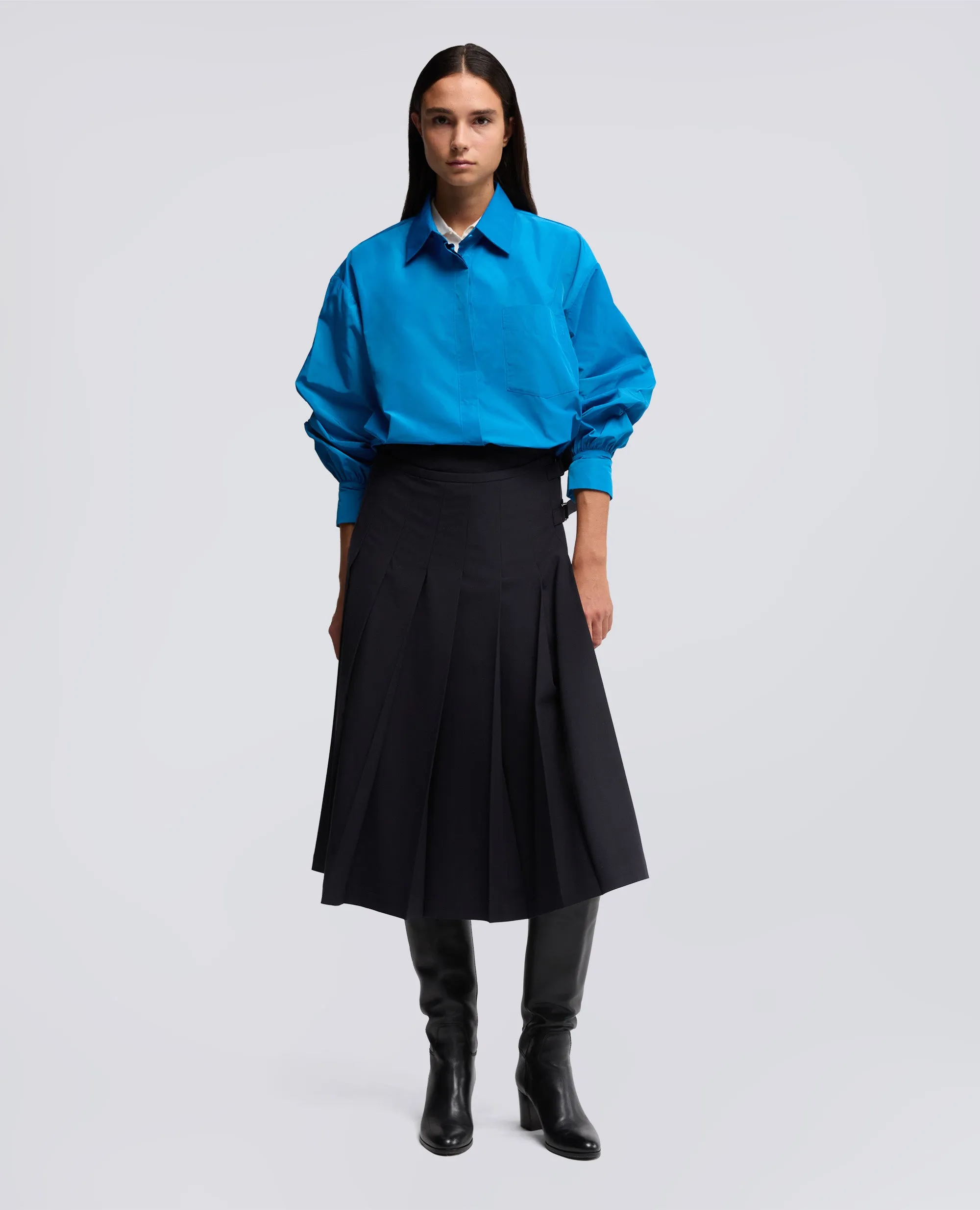 CAMICIA DIANA IN TESSUTO TECNICO - AZZURRO sold by Aspesi product image thumbnail 2