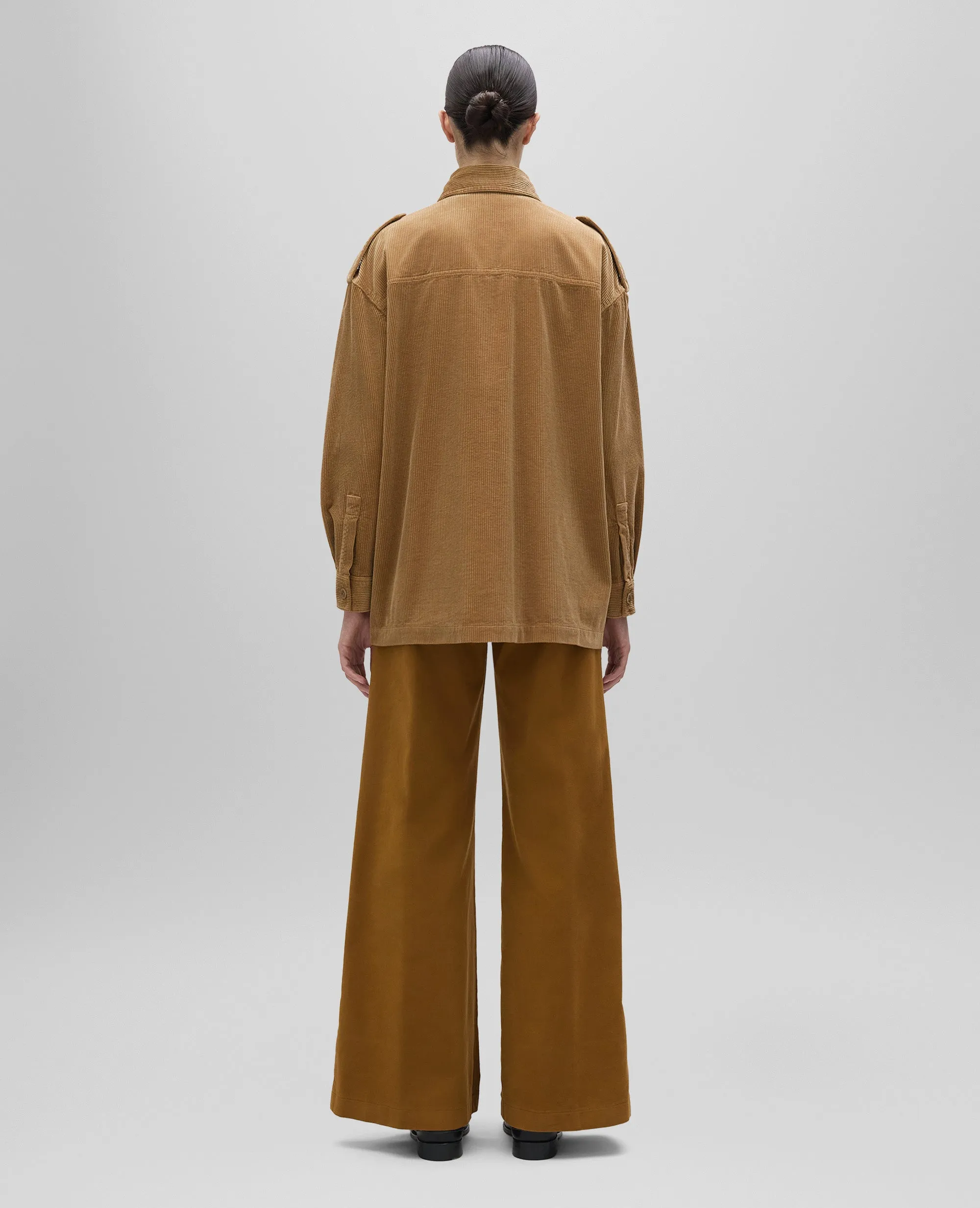 OVERSHIRT IN VELLUTO - CAPPUCCINO sold by Aspesi product image thumbnail 3
