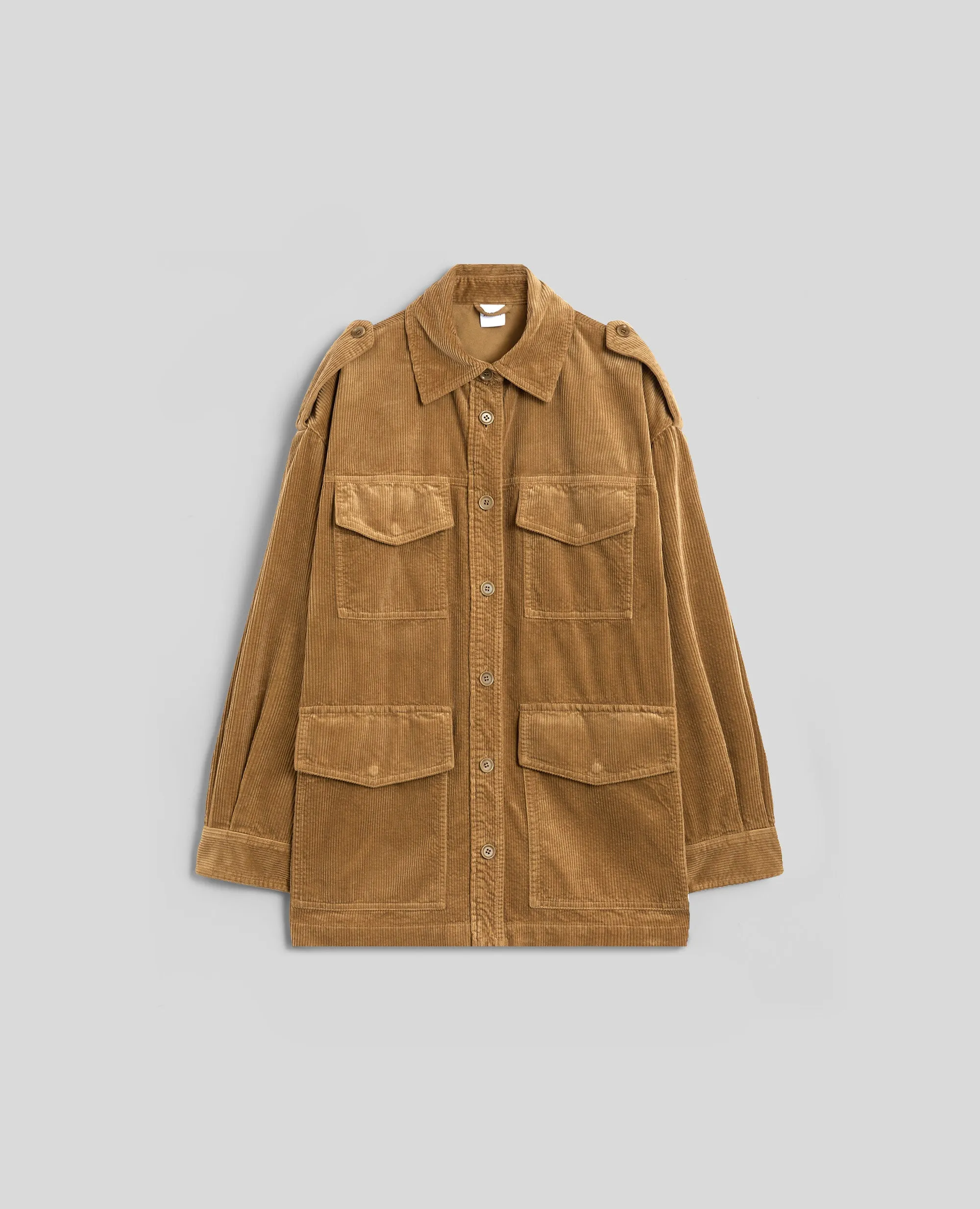 OVERSHIRT IN VELLUTO - CAPPUCCINO sold by Aspesi