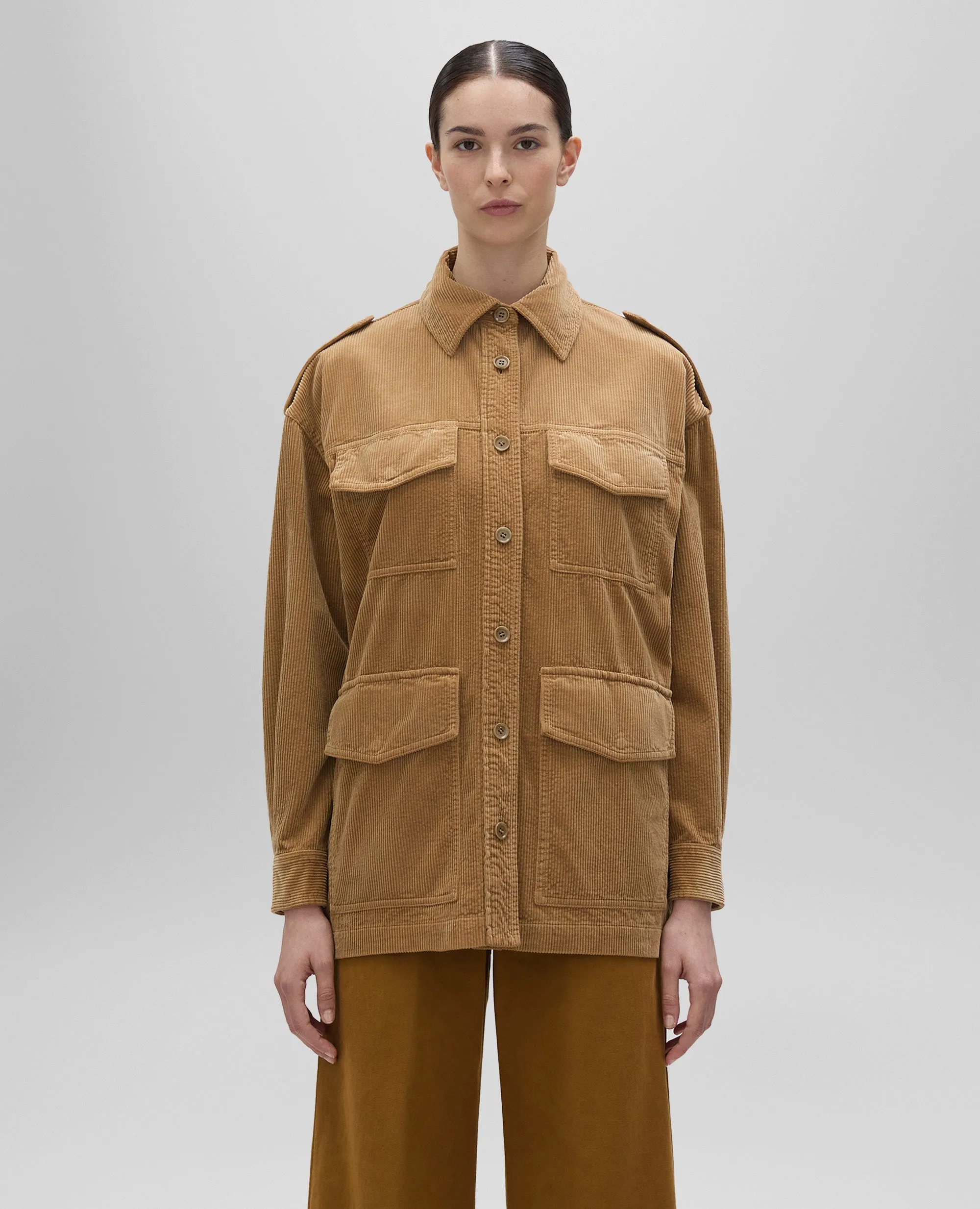 OVERSHIRT IN VELLUTO - CAPPUCCINO sold by Aspesi product image thumbnail 4