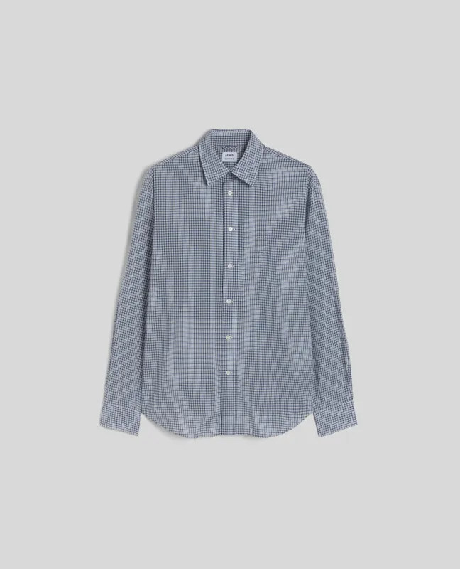CAMICIA IN COTONE CHECK - CHECK BLUETTE sold by Aspesi