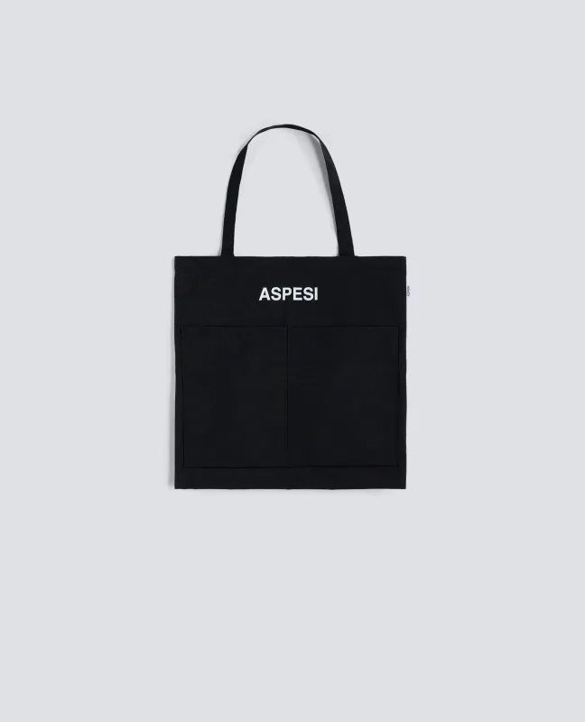 BORSA SHOPPING IN NYLON - NERO made by Aspesi
