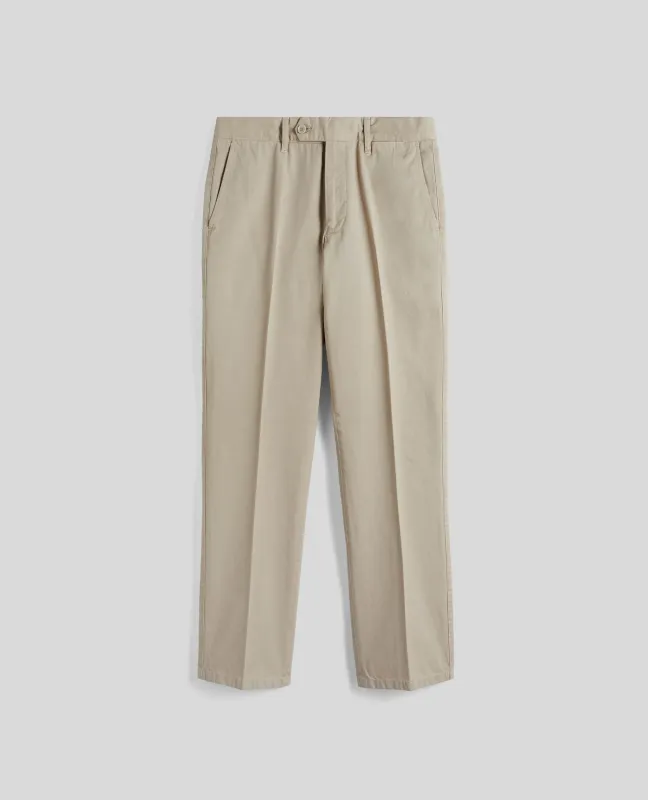 PANTALONE NEW HERMAN IN GABARDINA DI COTONE - SABBIA sold by Aspesi