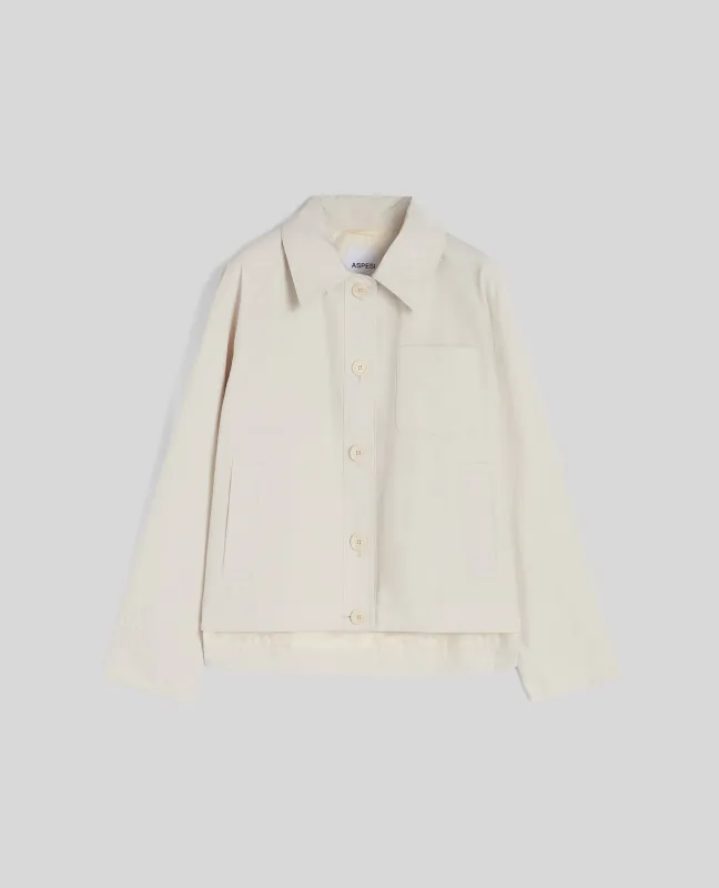 GIACCA LILO IN TELA DI MISTO COTONE - GHIACCIO sold by Aspesi