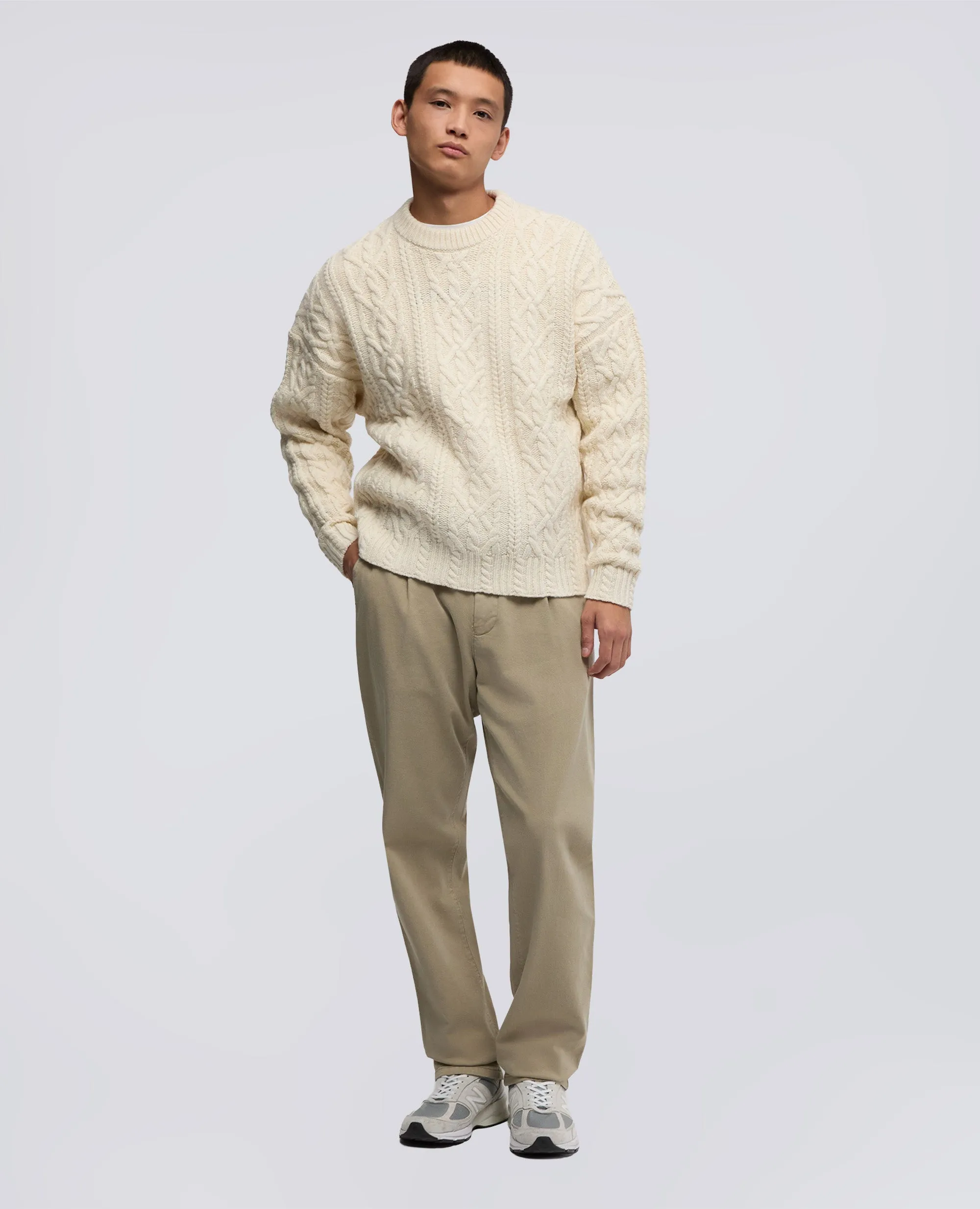 MAGLIA IN LANA A TRECCE - NATURALE sold by Aspesi product image thumbnail 2