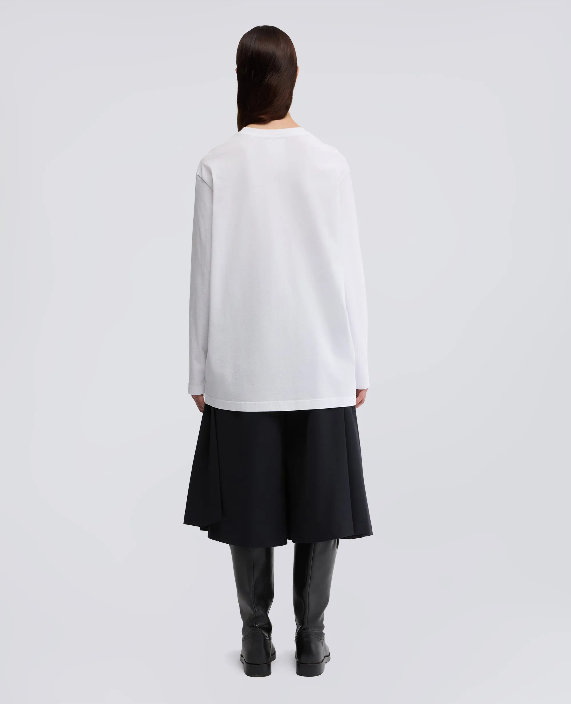 MAGLIA IN JERSEY DI COTONE - BIANCO sold by Aspesi product image thumbnail 3