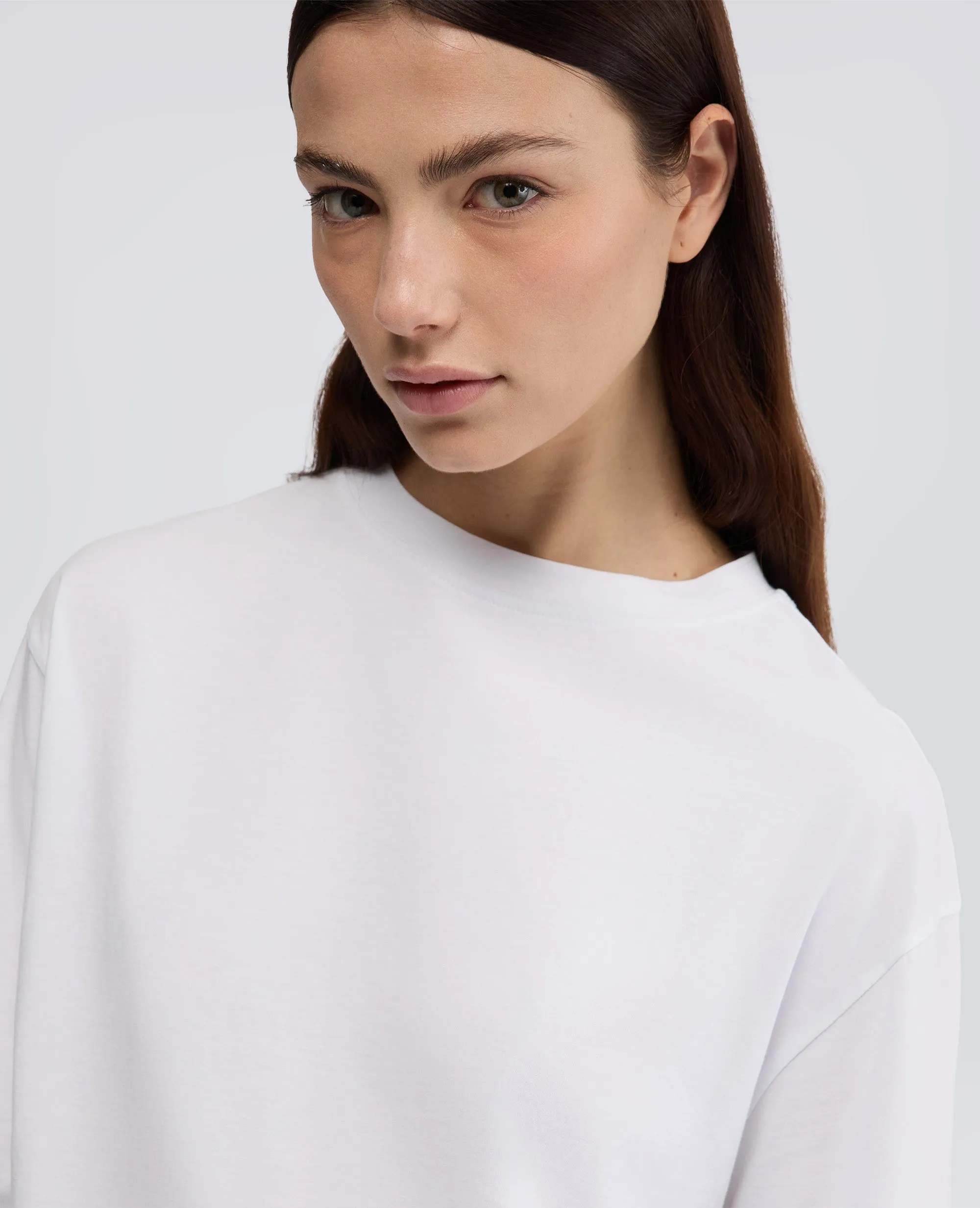 MAGLIA IN JERSEY DI COTONE - BIANCO sold by Aspesi product image thumbnail 4