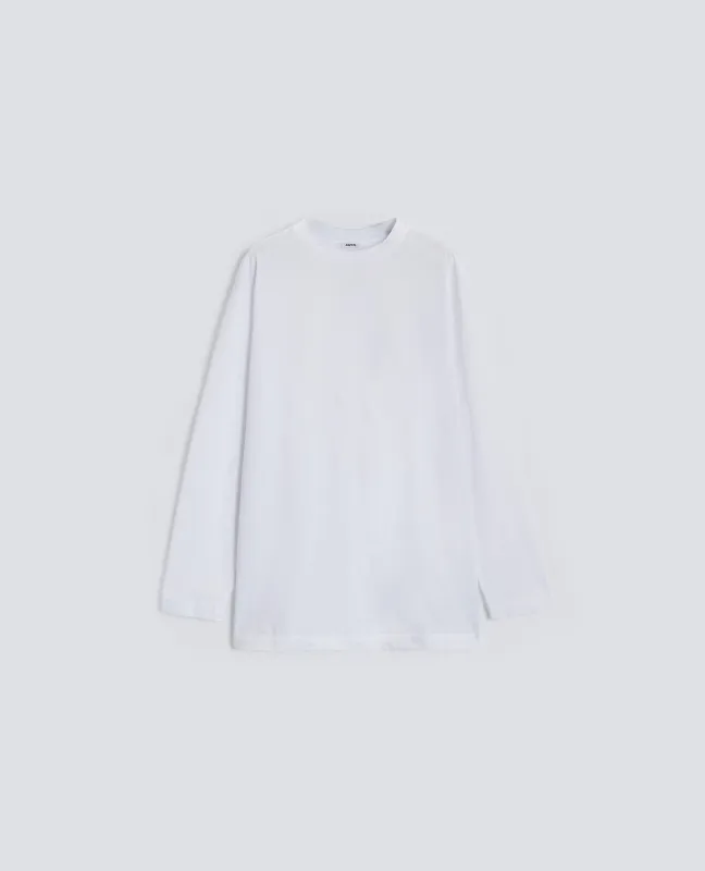 MAGLIA IN JERSEY DI COTONE - BIANCO sold by Aspesi