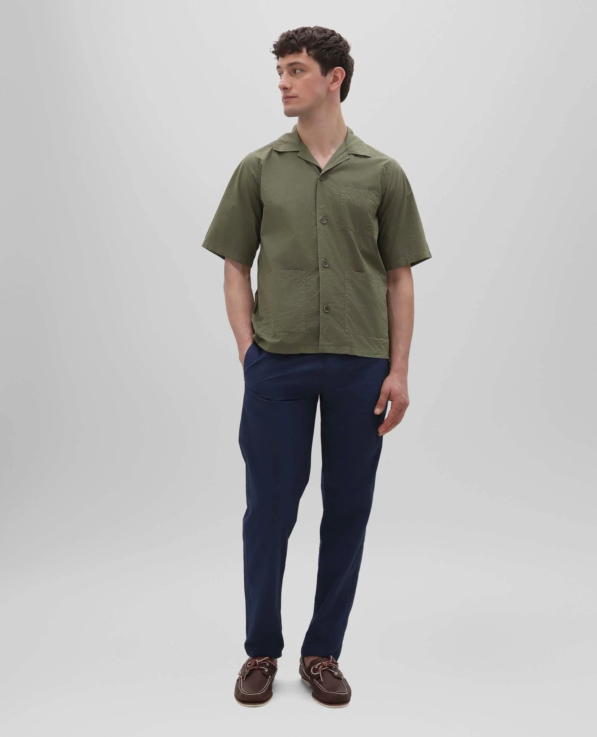 PANTALONI CHINO IN POPELINE DI COTONE - BLU sold by Aspesi product image thumbnail 2