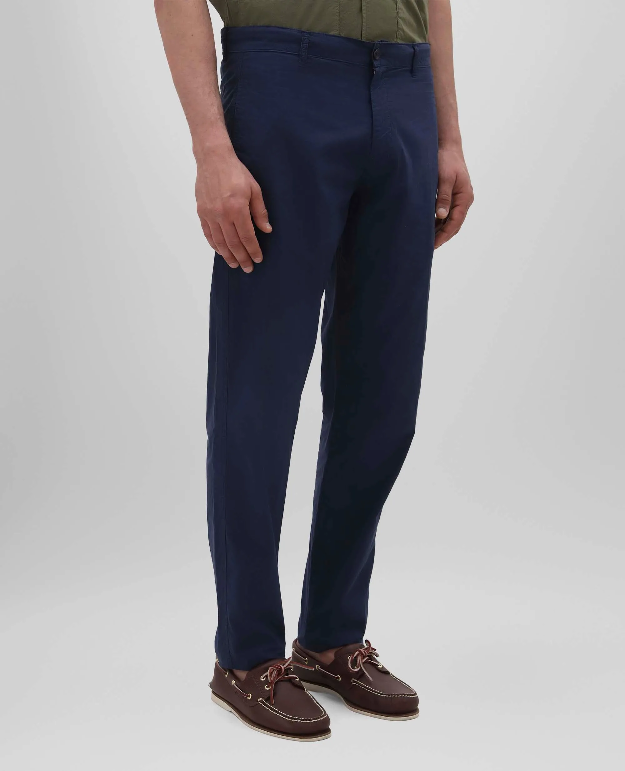 PANTALONI CHINO IN POPELINE DI COTONE - BLU sold by Aspesi product image thumbnail 4