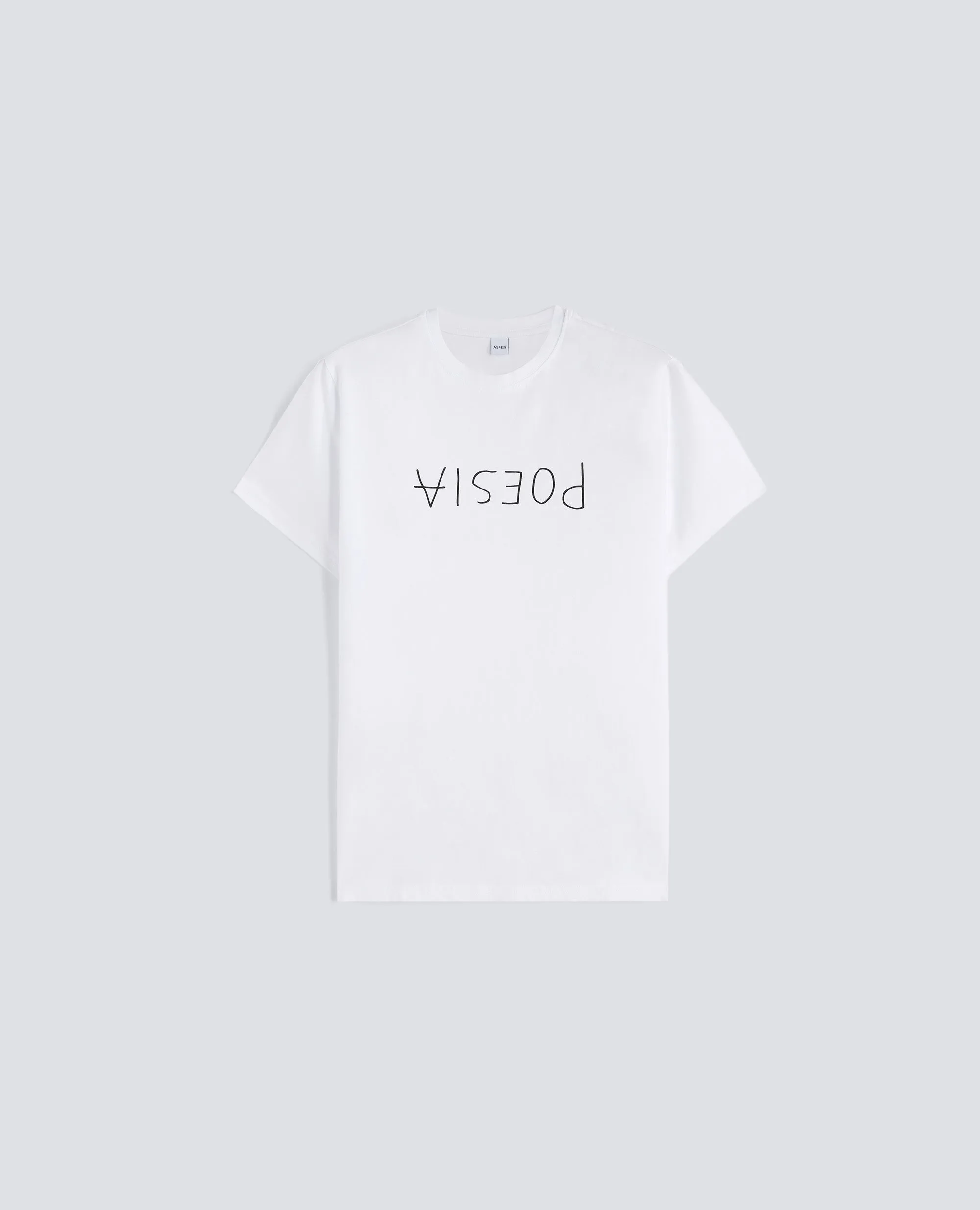 T-SHIRT IN JERSEY DI COTONE CON STAMPA - POESIA - BIANCO sold by Aspesi product image thumbnail 5