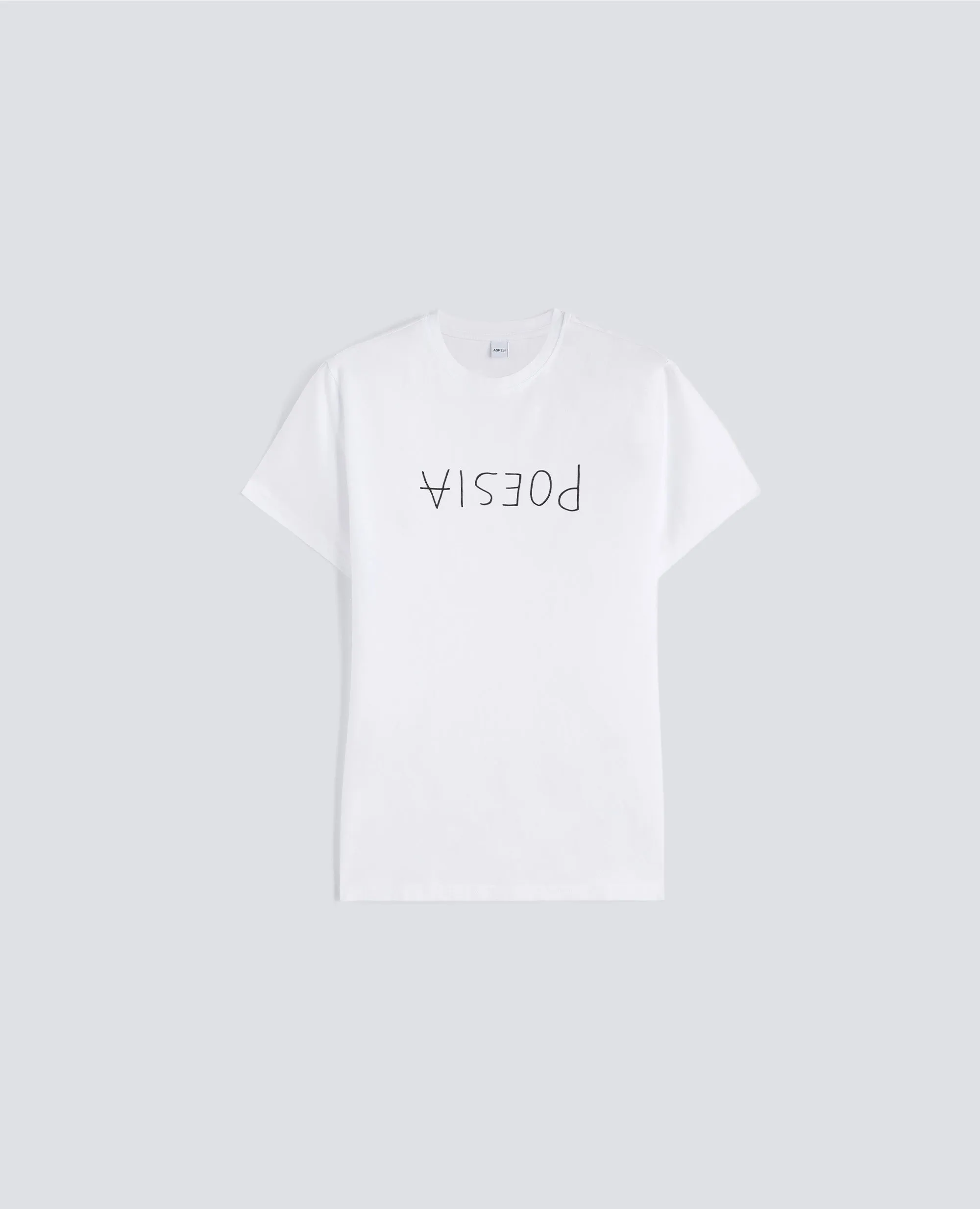 T-SHIRT IN JERSEY DI COTONE CON STAMPA - POESIA - BIANCO sold by Aspesi