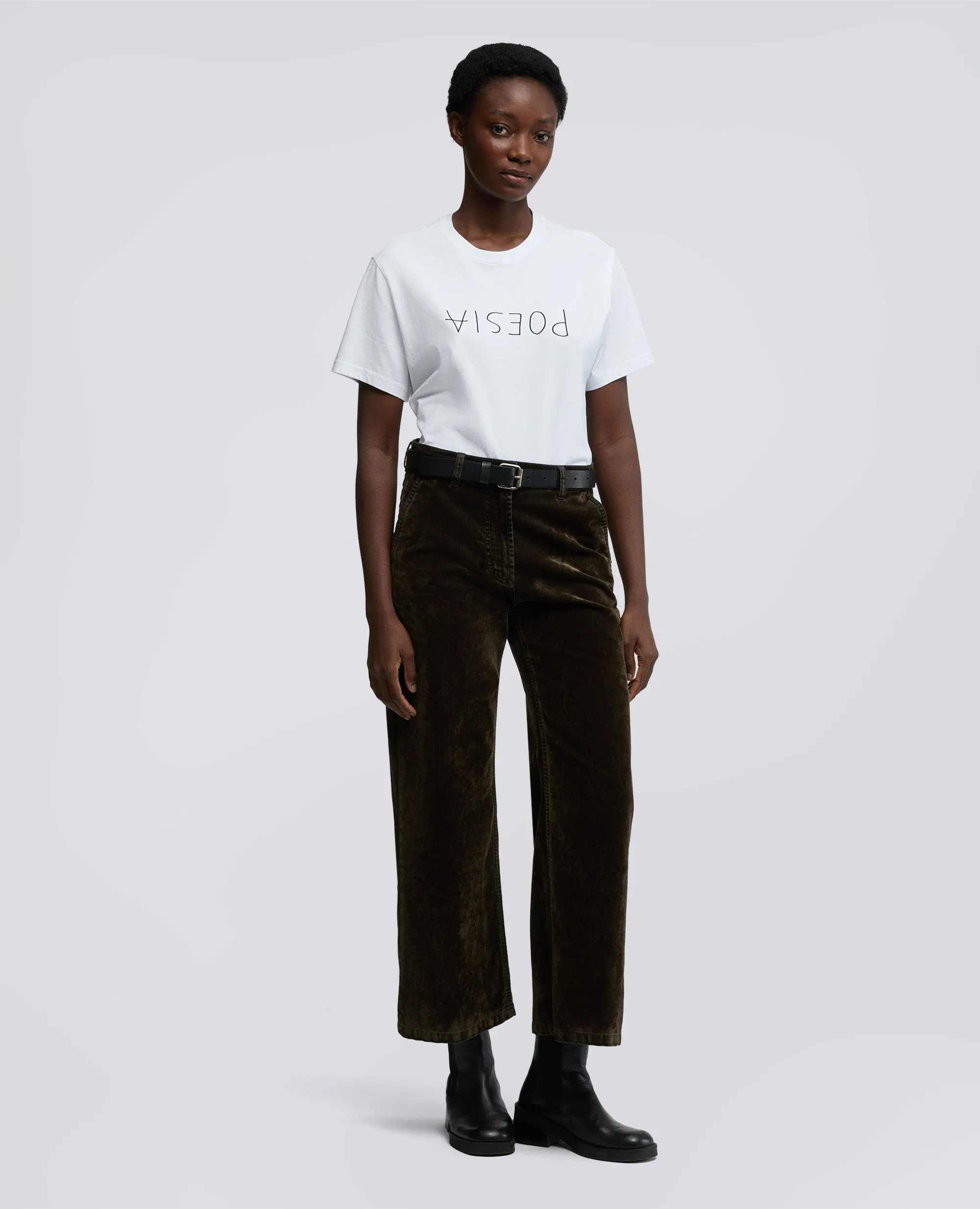 T-SHIRT IN JERSEY DI COTONE CON STAMPA - POESIA - BIANCO sold by Aspesi product image thumbnail 2