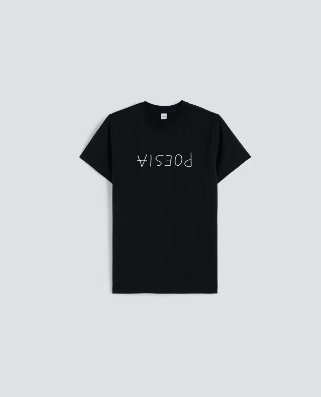 TSHIRT IN JERSEY DI COTONE CON STAMPA - NERO made by Aspesi