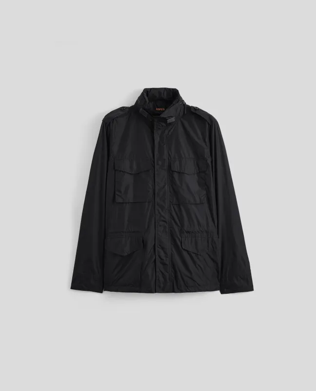 MINI FIELD JACKET IN NYLON - NERO made by Aspesi