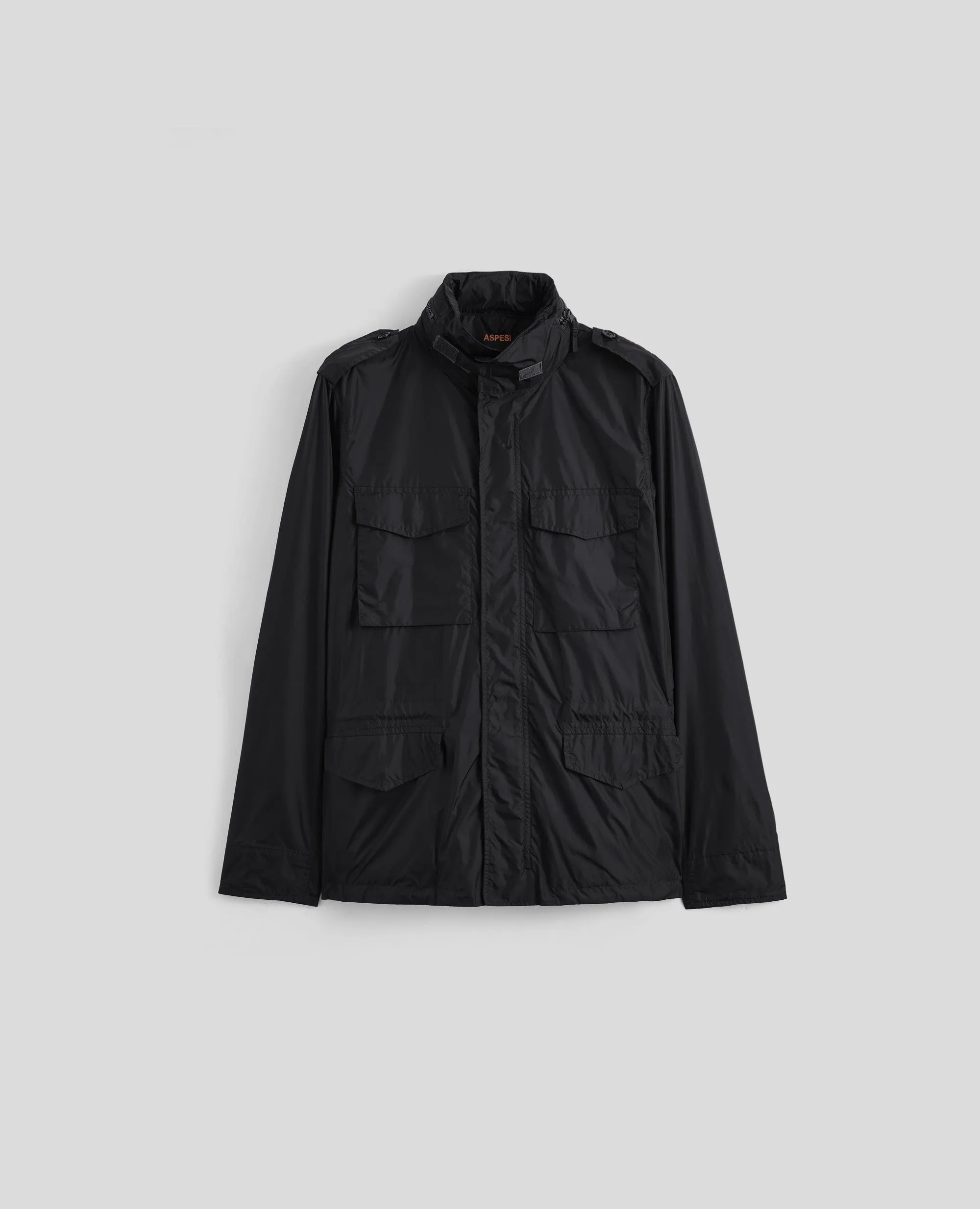 MINI FIELD JACKET IN NYLON - NERO sold by Aspesi