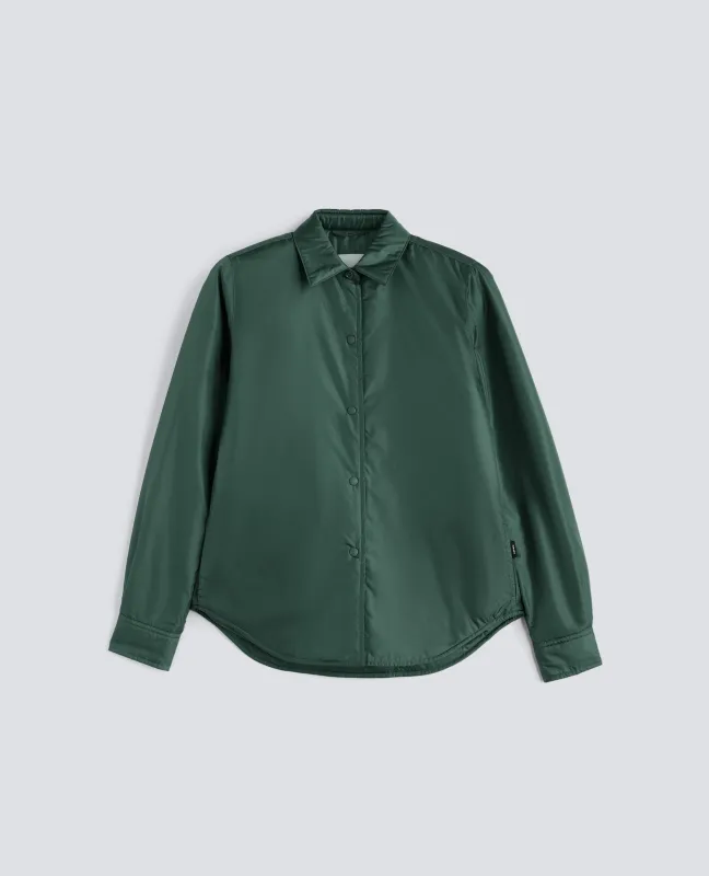 OVERSHIRT GLUE IN NYLON IMBOTTITA - VERDE INGLES made by Aspesi