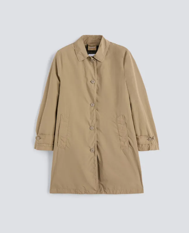 IMPERMEABILE IN POLIESTERE E NYLON COMPATTO - BEIGE sold by Aspesi