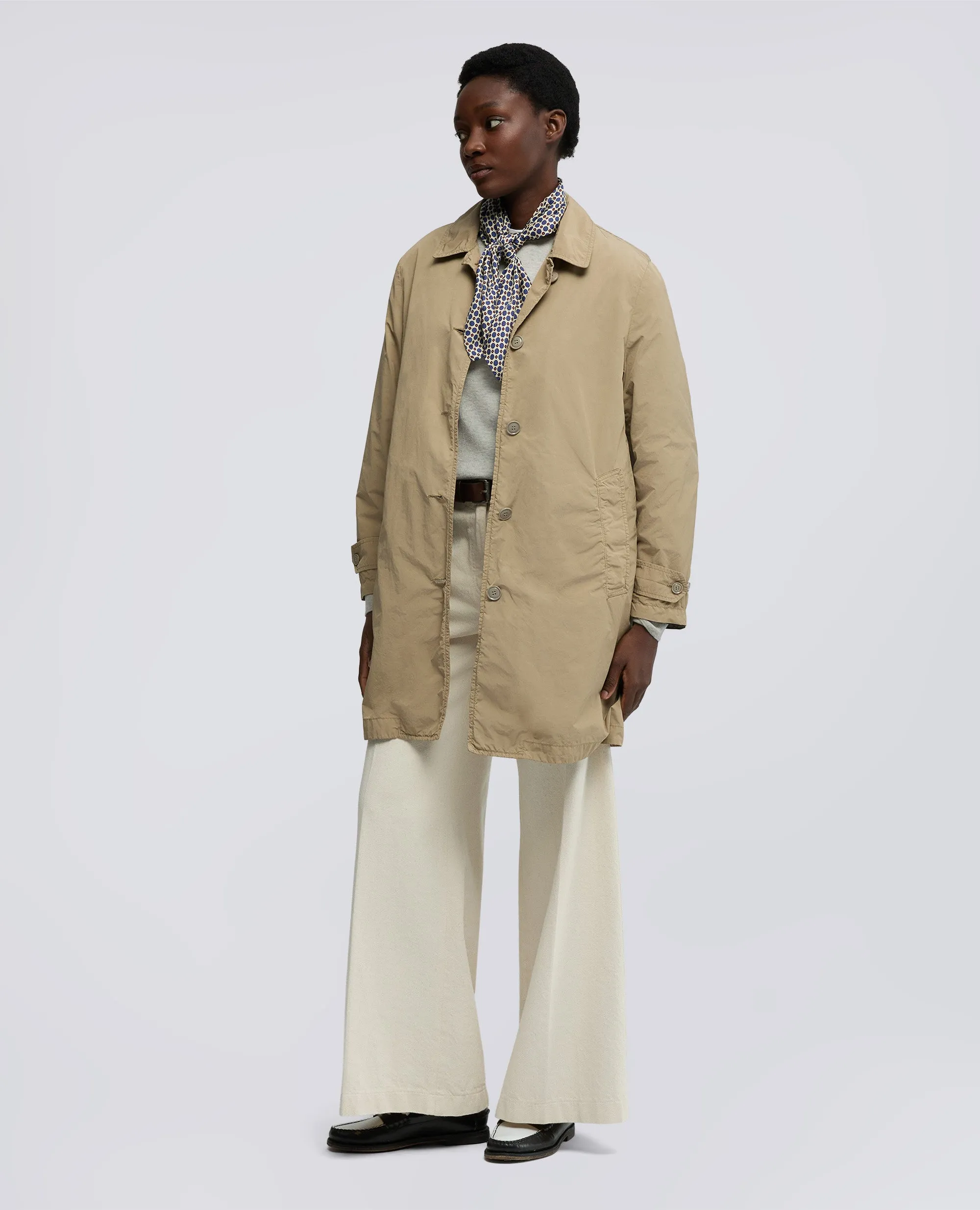 IMPERMEABILE IN POLIESTERE E NYLON COMPATTO - BEIGE sold by Aspesi product image thumbnail 2
