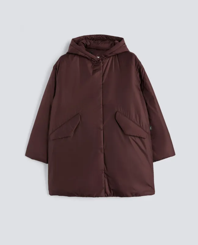 PARKA AMERICANO IN NYLON - BORDEAUX made by Aspesi