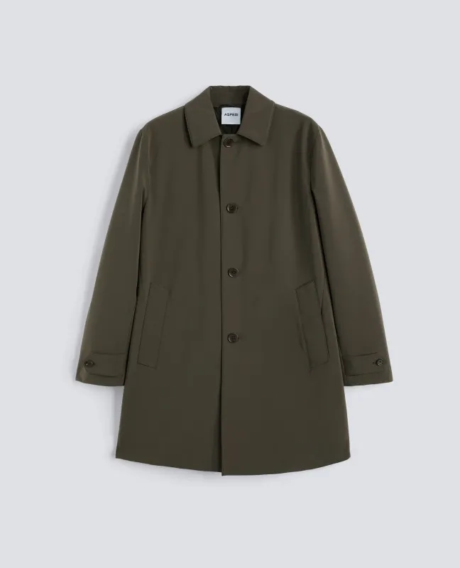 CAPPOTTO PERFETTO IN POLIESTERE - MILITARE sold by Aspesi