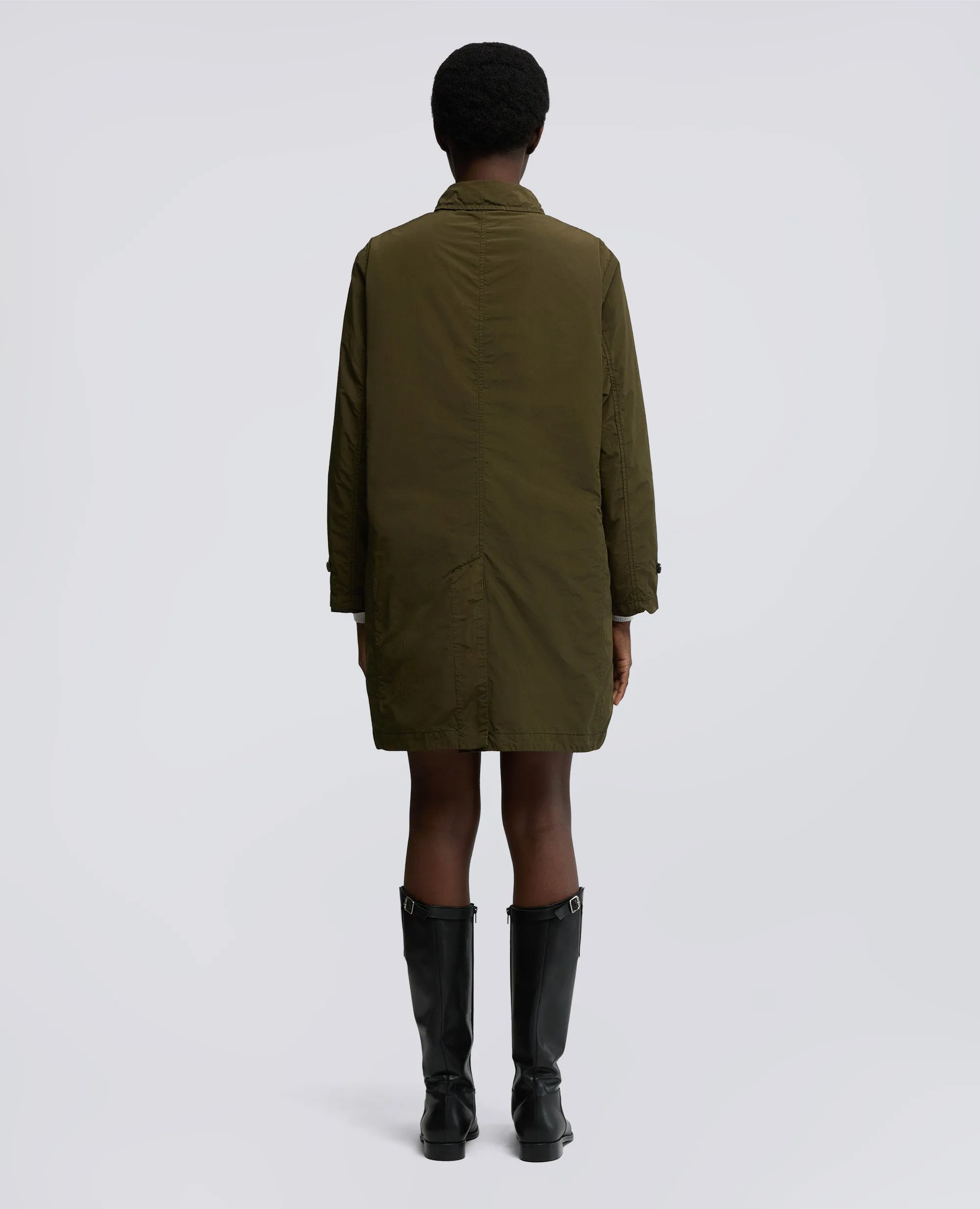 IMPERMEABILE IN POLIESTERE E NYLON COMPATTO - MILITARE sold by Aspesi product image thumbnail 3