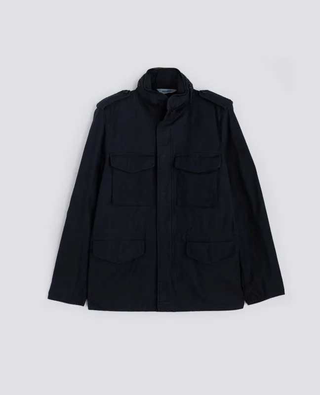 MINI FIELD JACKET IN GABARDINA DI COTONE - NAVY sold by Aspesi