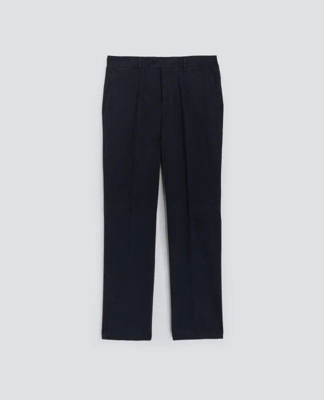 PANTALONE NEW HERMAN IN GABARDINA DI COTONE - NAVY made by Aspesi