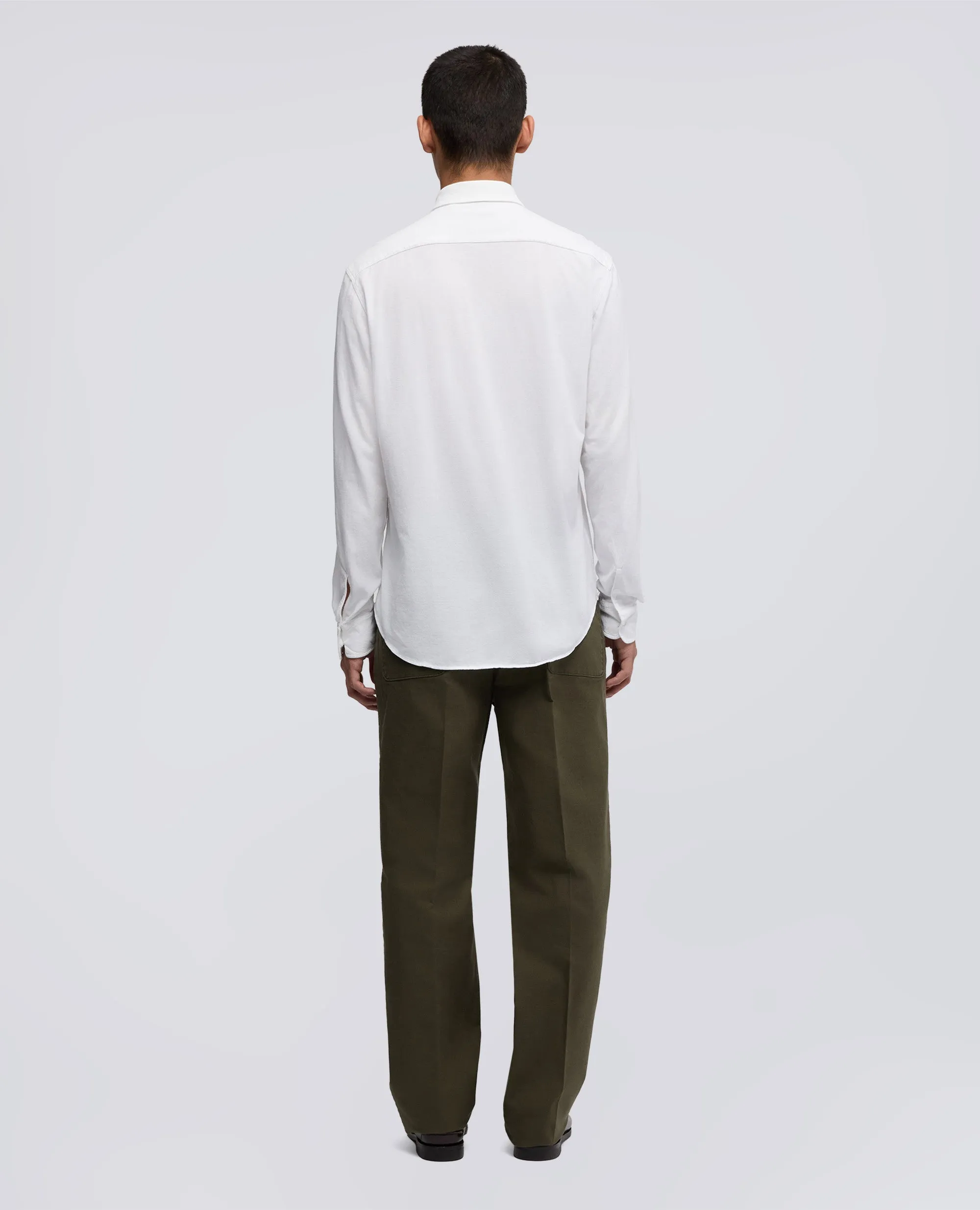 CAMICIA IN JERSEY VELLUTATO - BIANCO sold by Aspesi product image thumbnail 3