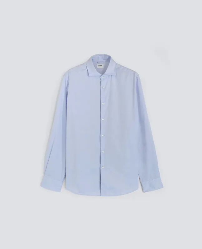 CAMICIA VIC IN PIN POINT DI COTONE - AZZURRO sold by Aspesi