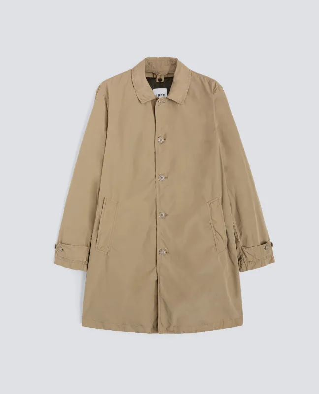 IMPERMEABILE IN POLIESTERE E NYLON COMPATTO - BEIGE sold by Aspesi