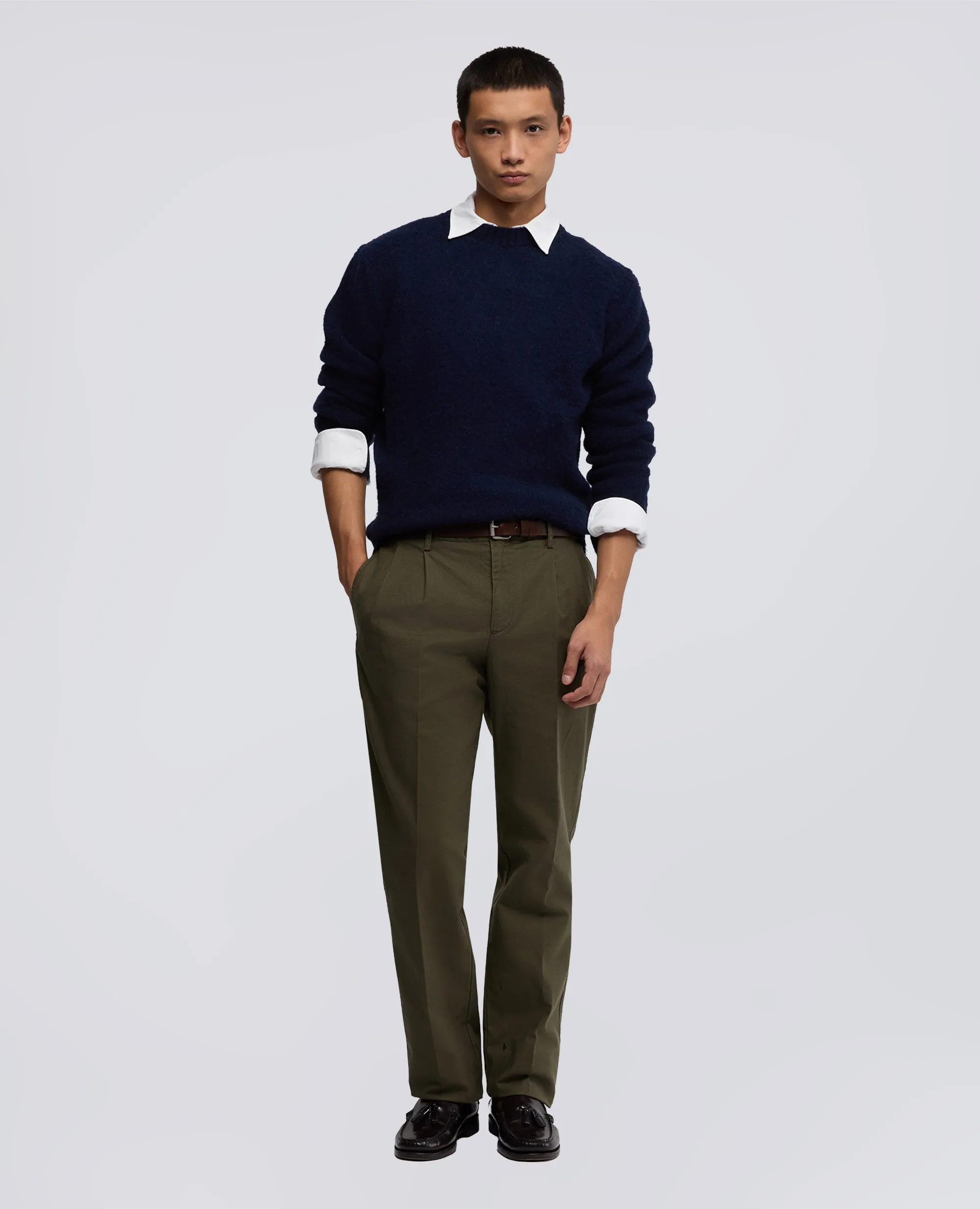 MAGLIA GIROCOLLO IN LANA SHETLAND - NAVY sold by Aspesi product image thumbnail 2