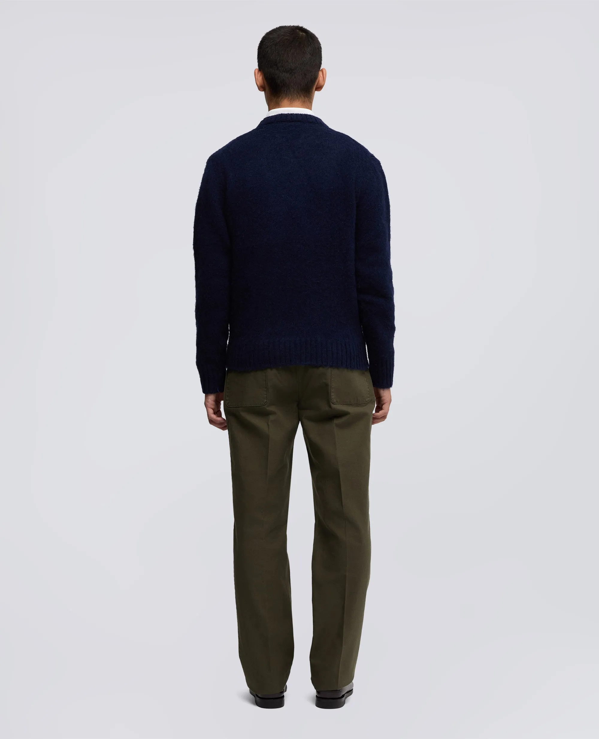 MAGLIA GIROCOLLO IN LANA SHETLAND - NAVY sold by Aspesi product image thumbnail 3