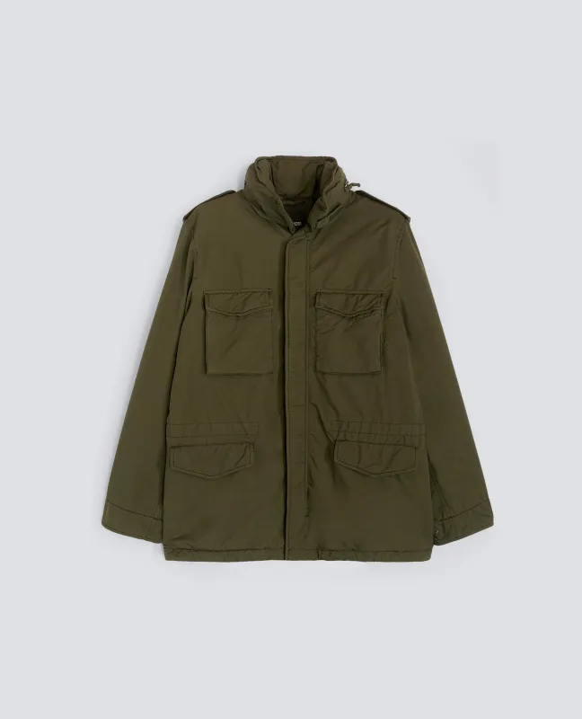FIELD JACKET NEW CAMP IN NYLON TINTO CAPO - MILITARE sold by Aspesi