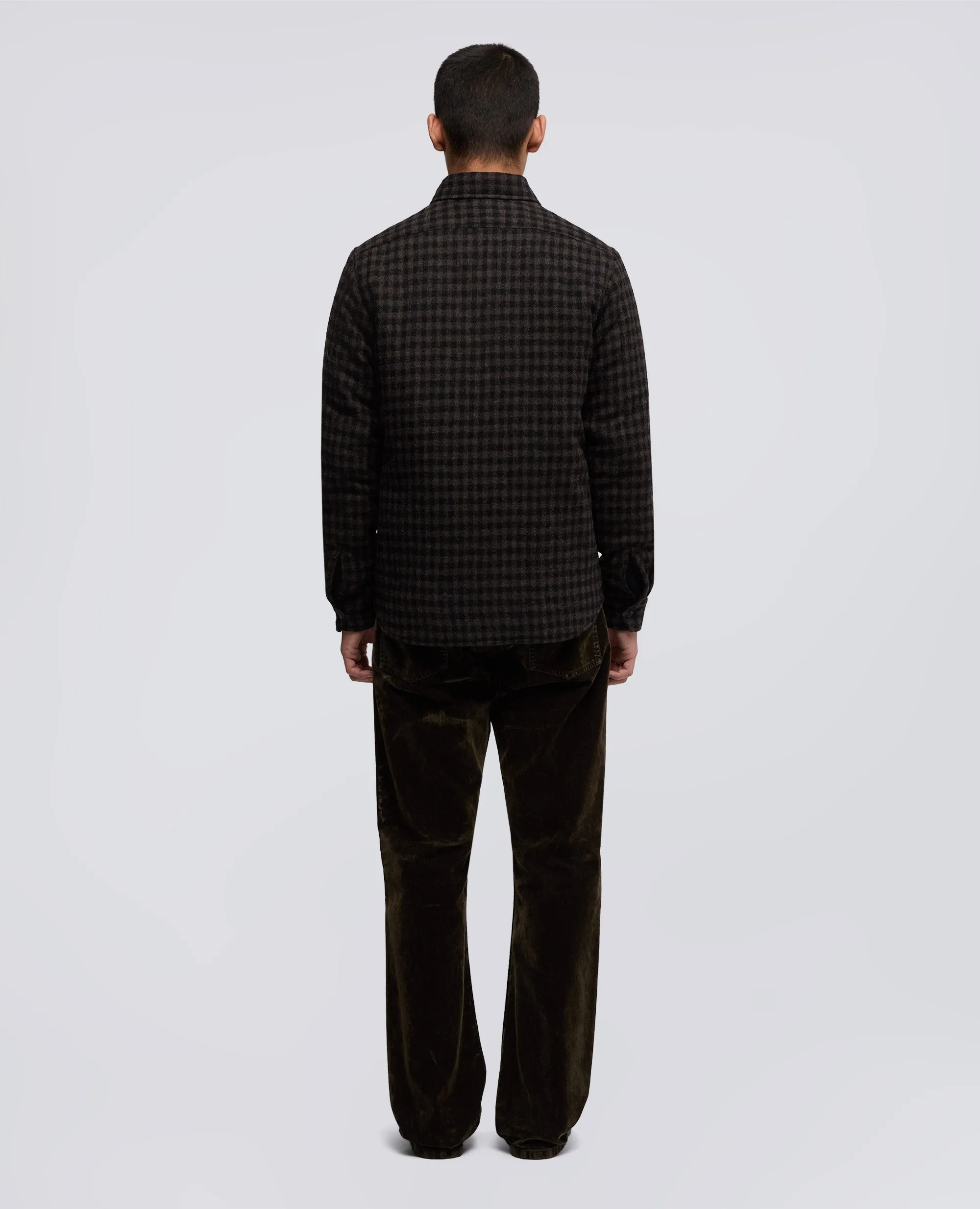 CAMICIA DOPPIA IN LANA CHECK - CHECK MARRONE sold by Aspesi product image thumbnail 3