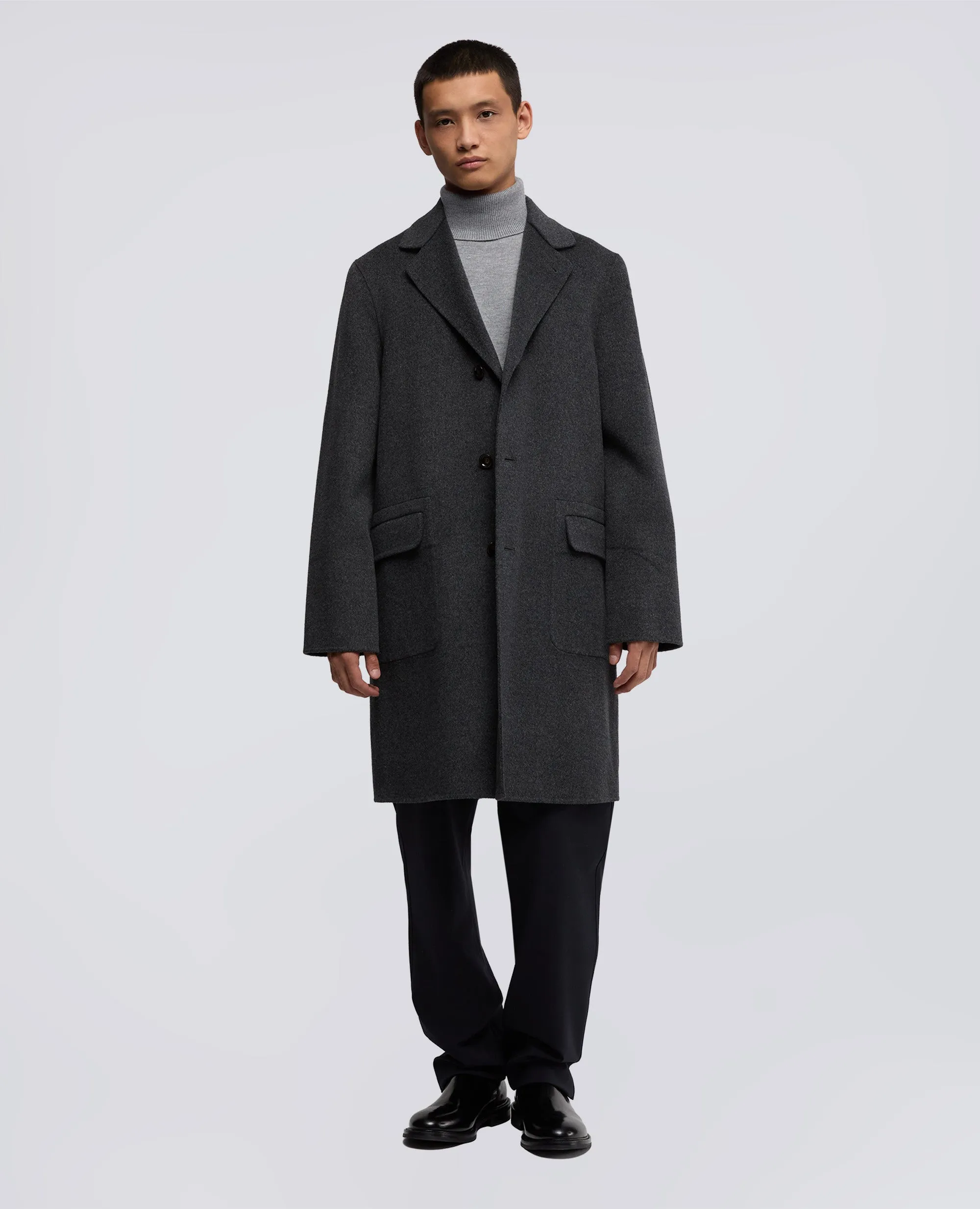 CAPPOTTO FRANKLIN IN DOUBLE DI LANA - ANTRACITE sold by Aspesi product image thumbnail 2